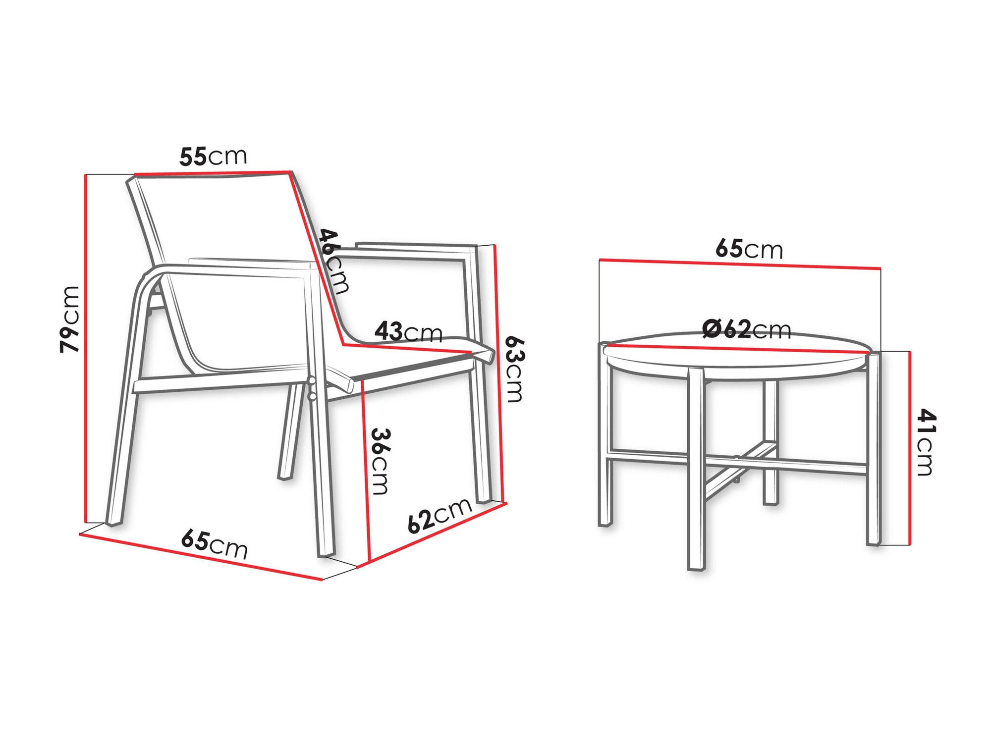 Ensemble de balcon Fructar