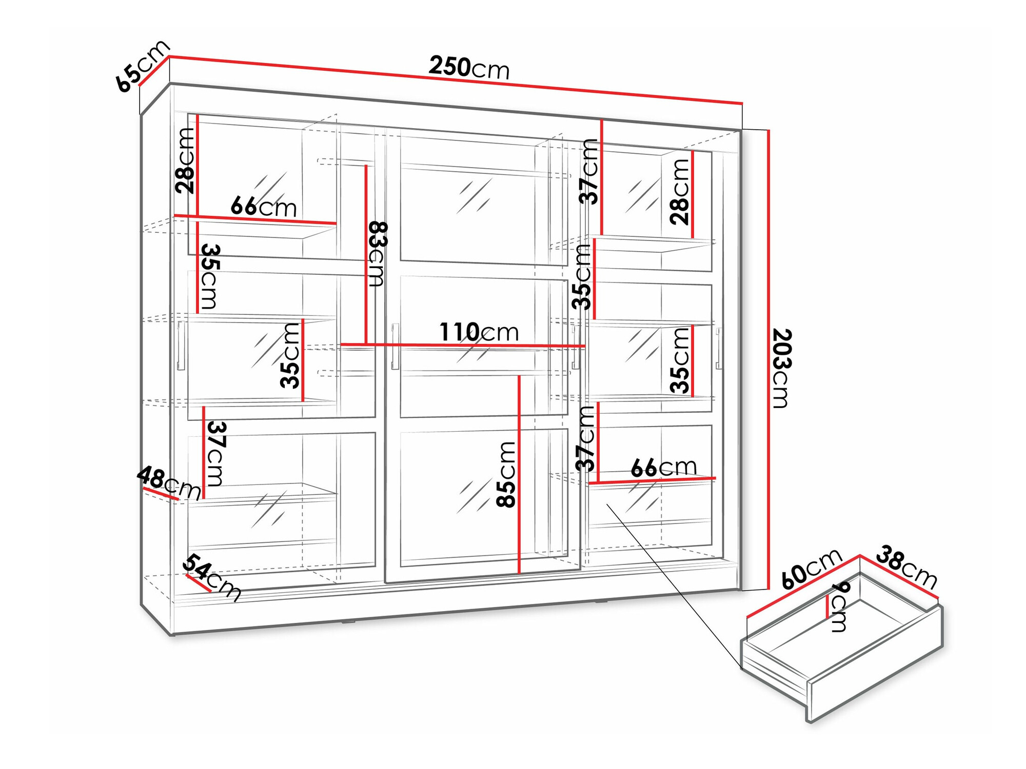 Armoire Comfivo Opus (Noir)