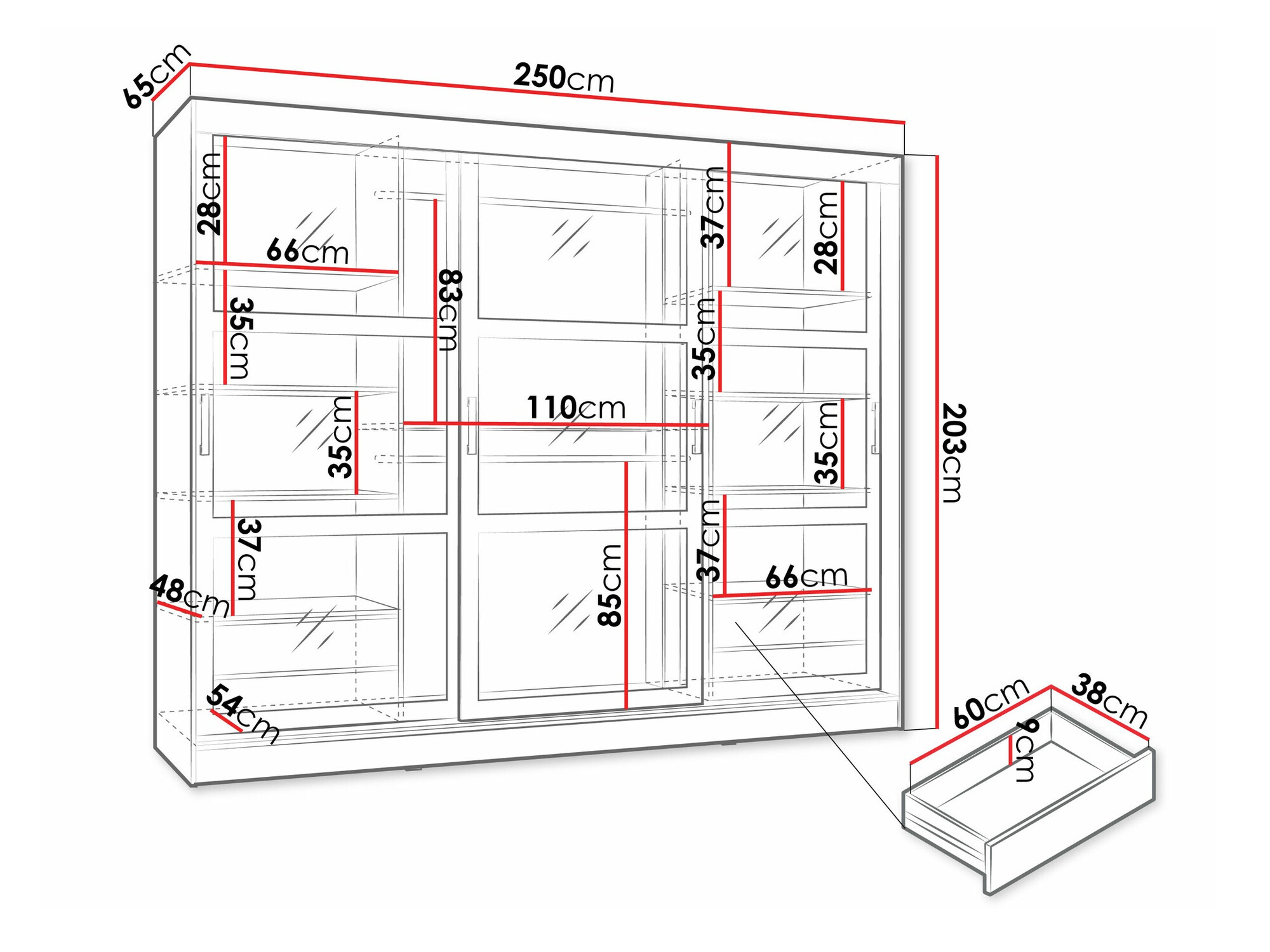Armoire Comfivo Opus (Noir)