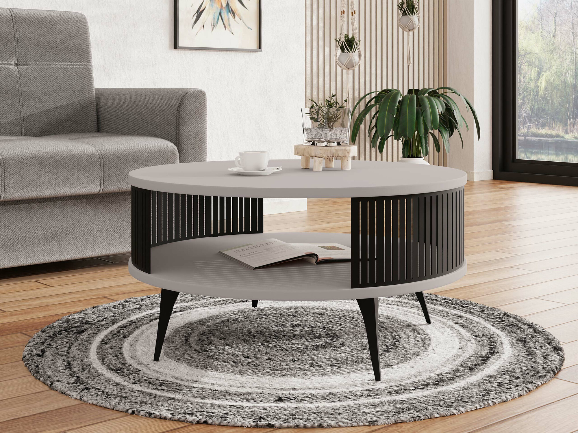 Table basse Sordore 100 (Noir + Cachemire)