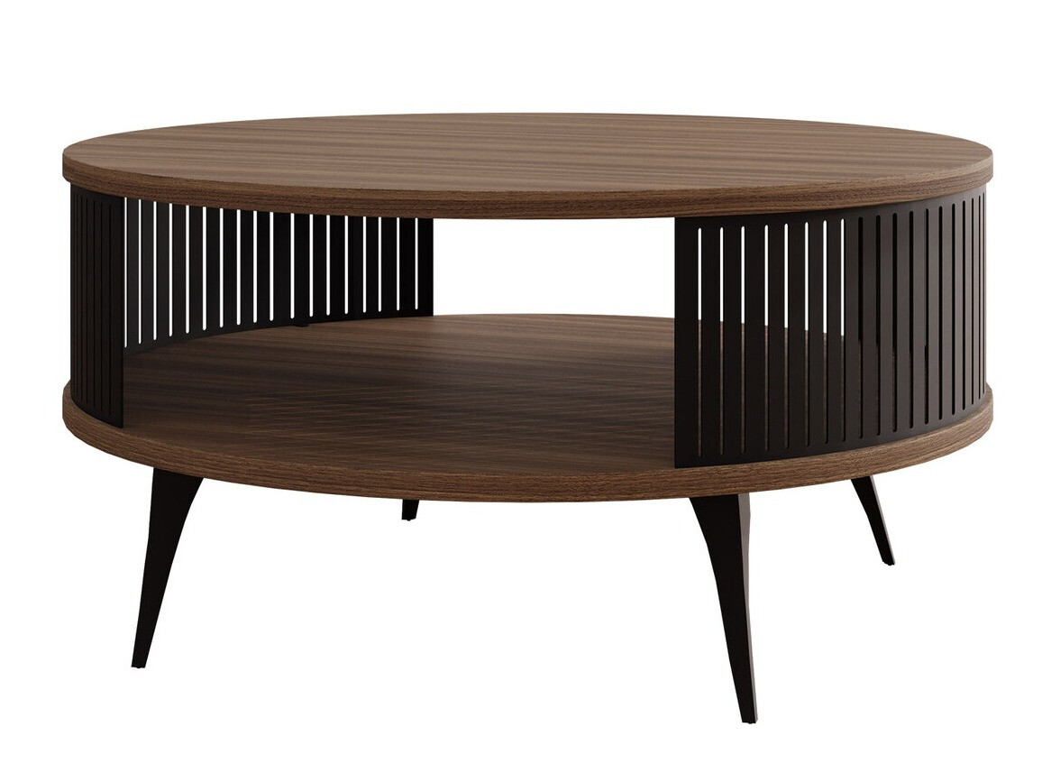 Table basse Vitum (Noir + Noyer)