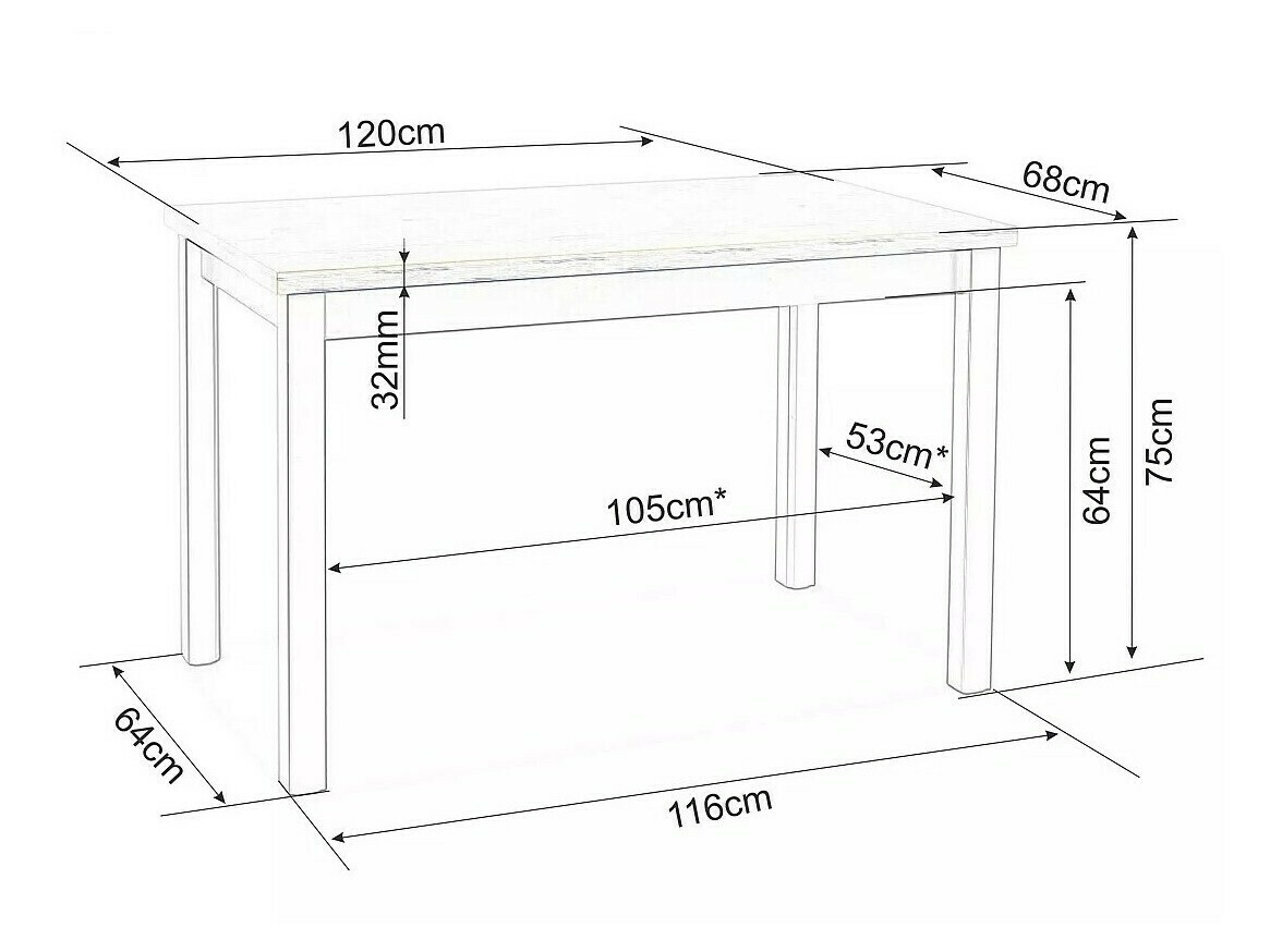 Table Detroit 345 (Chêne + Cachemire)
