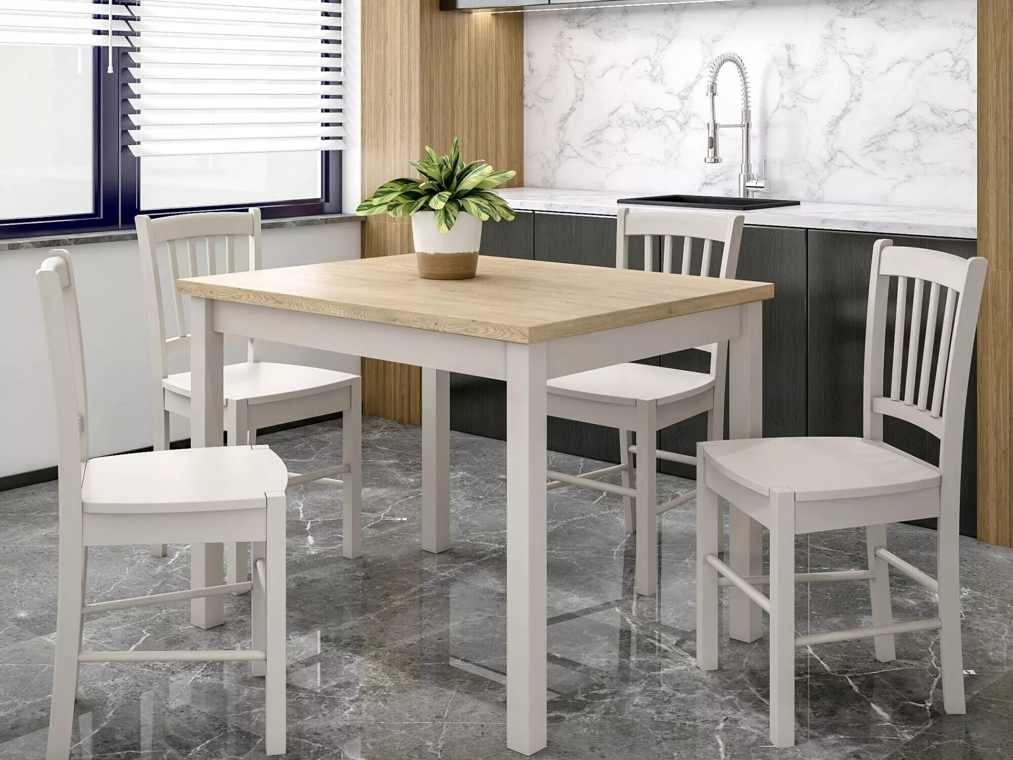 Table Detroit 345 (Chêne + Cachemire)