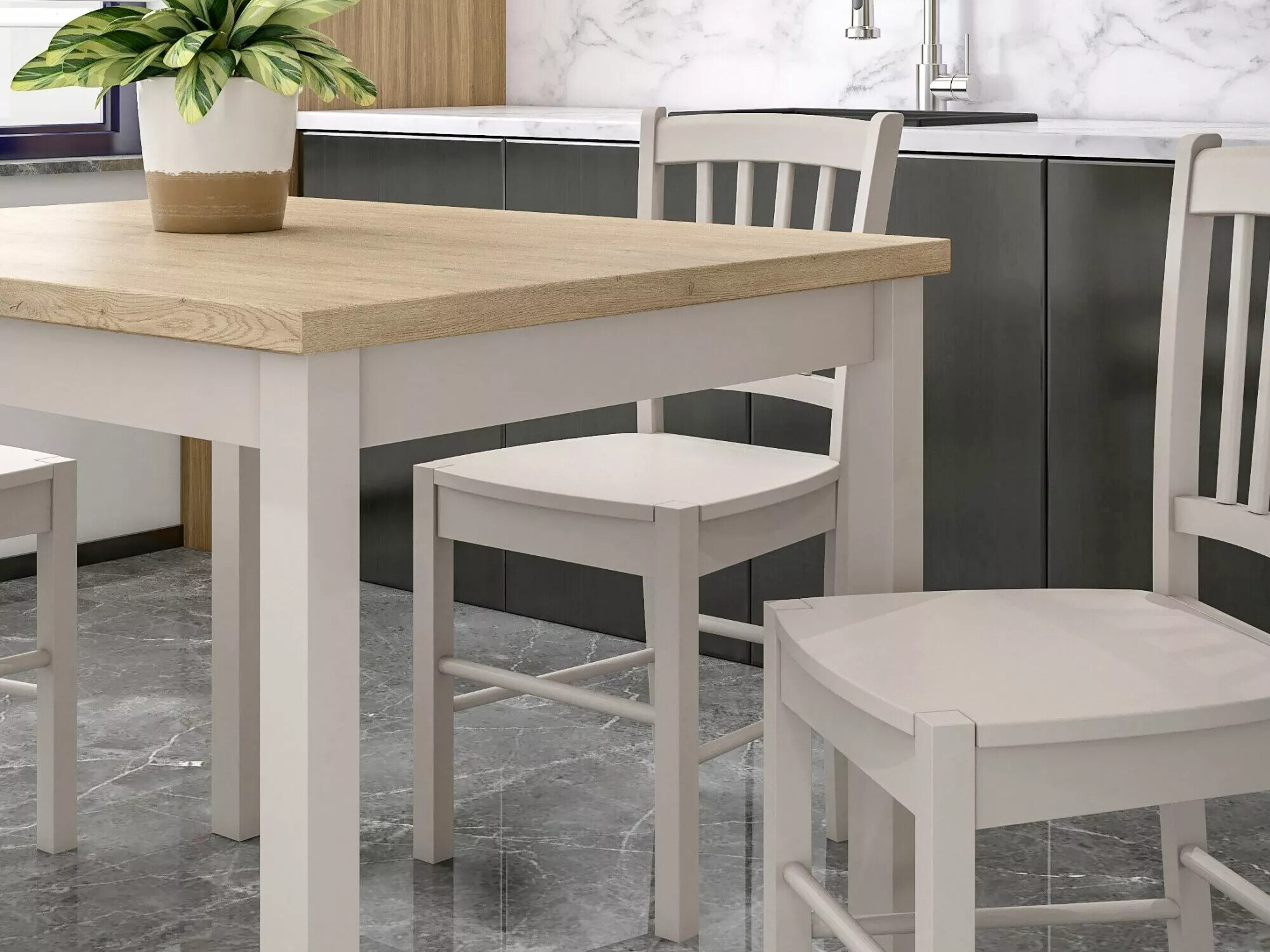 Table Detroit 345 (Chêne + Cachemire)