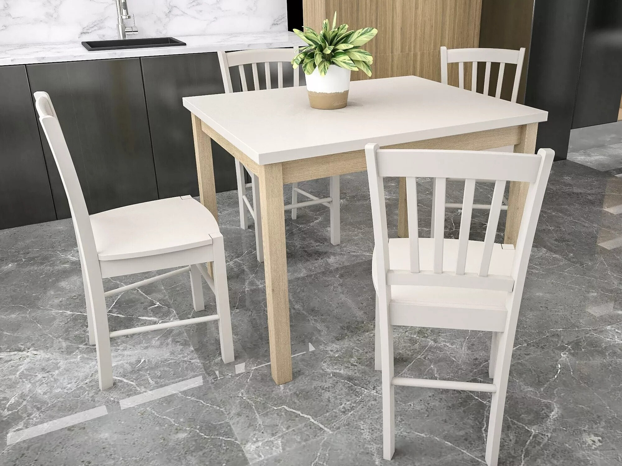 Table Detroit 705 (Cachemire + Chêne)