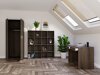 Ensemble de bureau à domicile Novsore 166 (Chêne foncé)