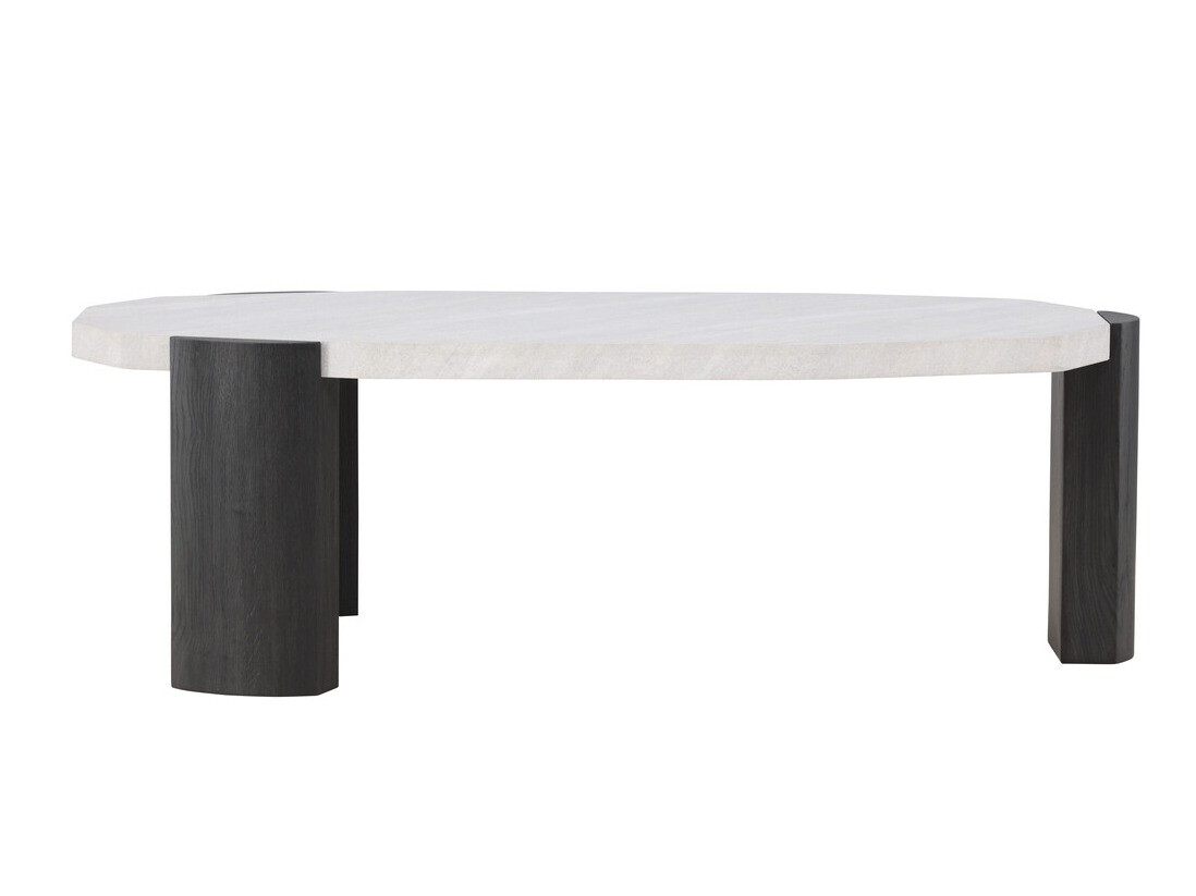 Table basse Dallas 4792 (Noir + Marbre blanc)