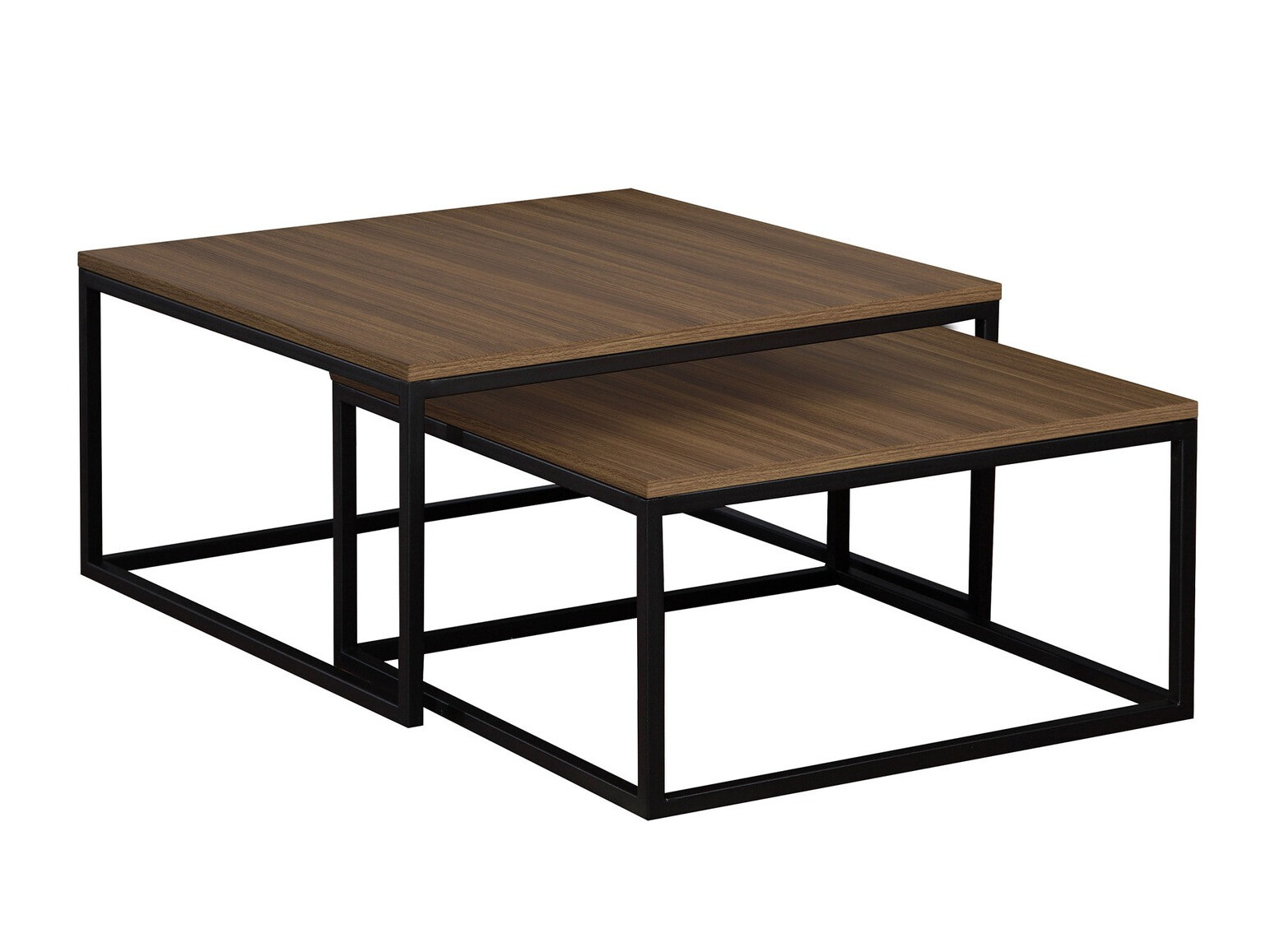 Ensemble tables basses Oswego 101 (Noyer + Noir)