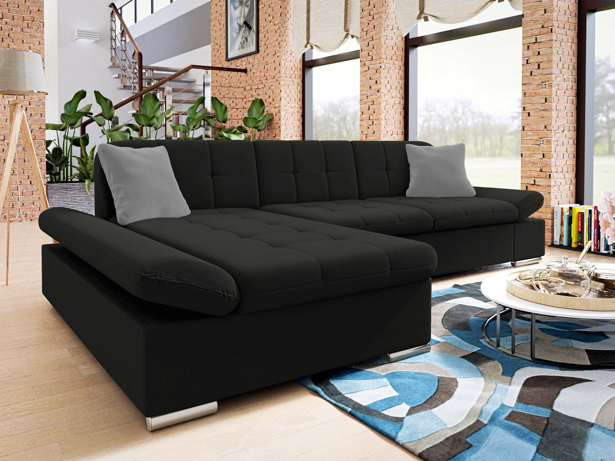 Canapé d'angle Comfivo Sanitas I (Uttario Velvet 2980 + Uttario Velvet 2972)
