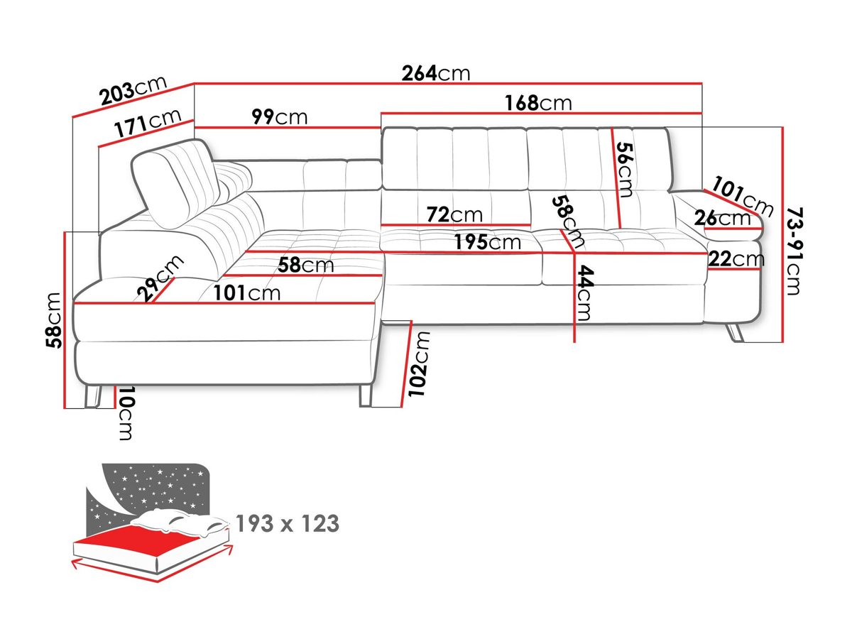 Canapé d'angle Comfivo 207 (Matana 17)