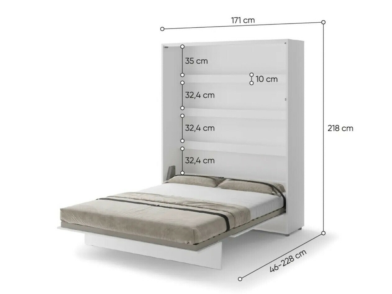 Ensemble de meubles Concept Lenart VI (Blanc brillant + Blanc + Bleu)