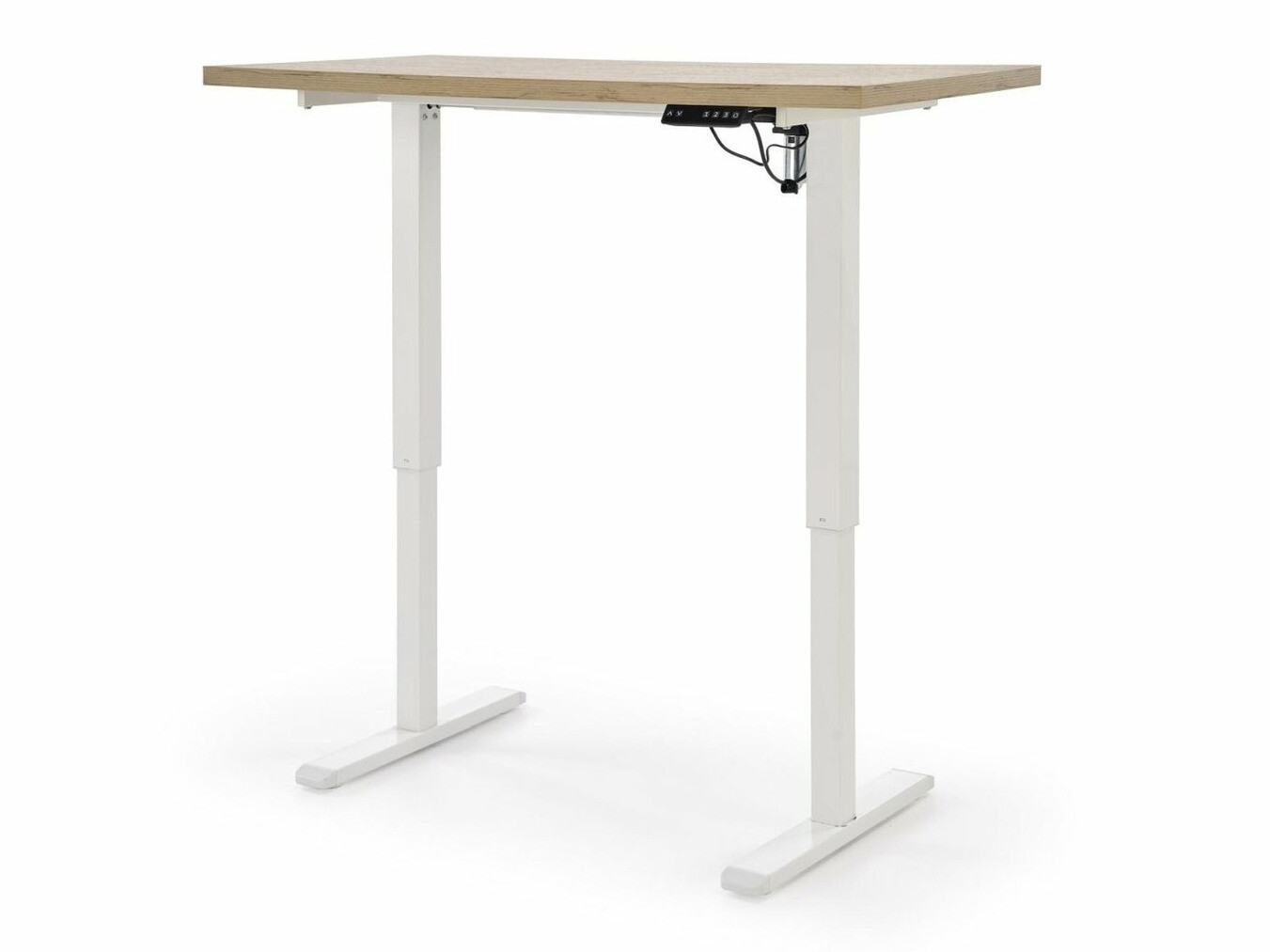 Bureau réglable en hauteur Houston 1942 (Chêne Artisan + Blanc)