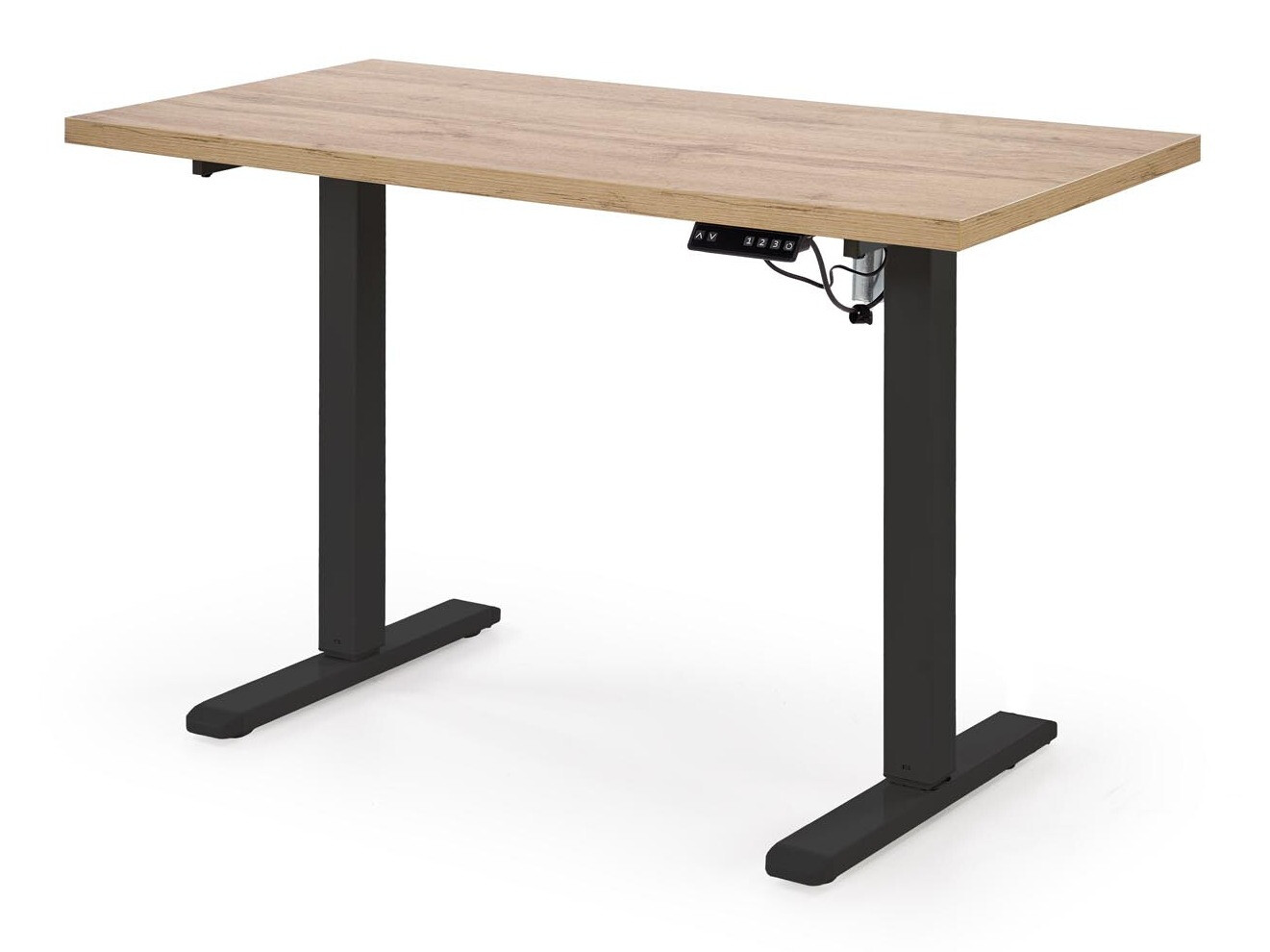 Bureau réglable en hauteur Houston 1942 (Chêne Artisan + Noir)