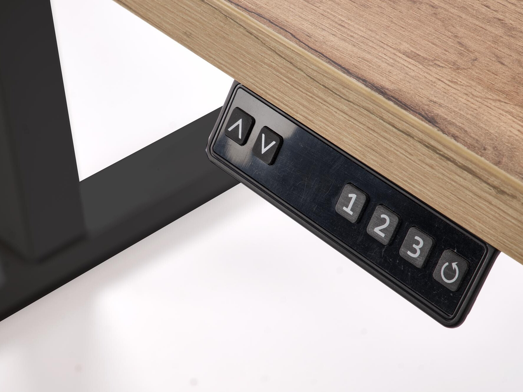 Bureau réglable en hauteur Houston 1942 (Chêne Artisan + Noir)