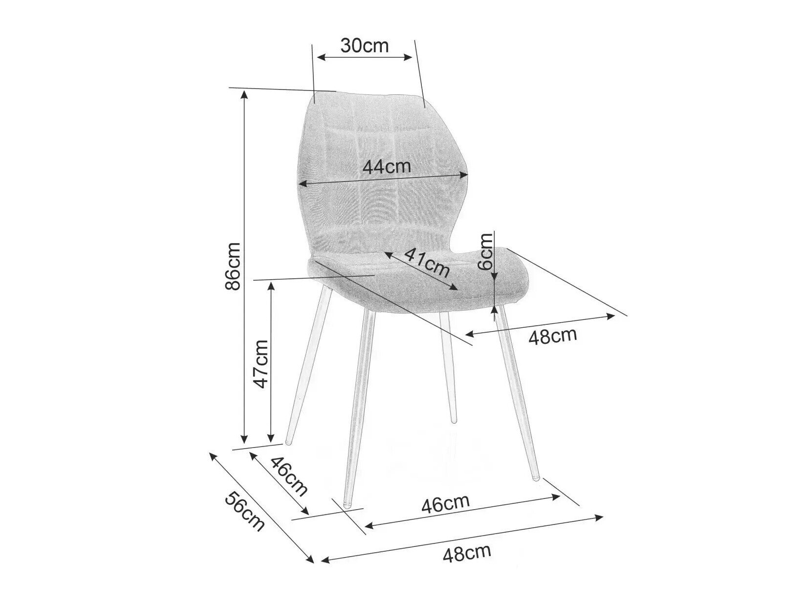 Chaise Detroit 718 (Noir)