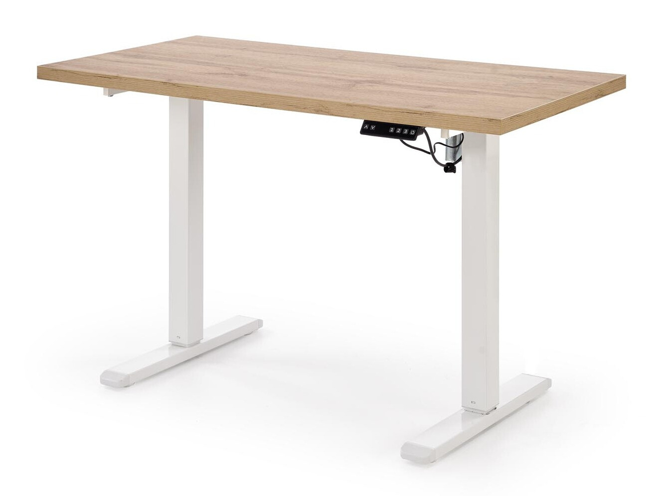 Table de travail réglable en hauteur Houston 1942 (Chêne Artisan + Blanc)