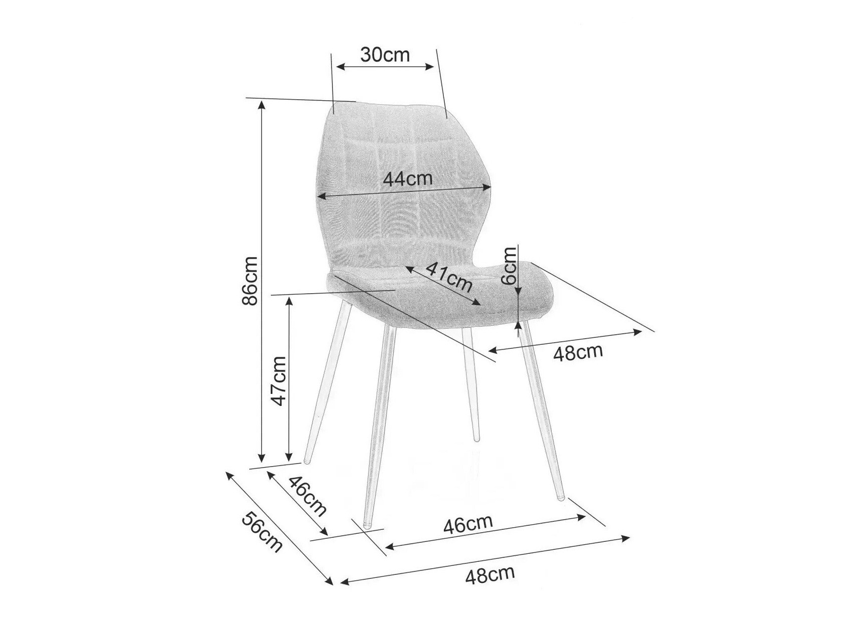 Chaise Detroit 723 (Noir)