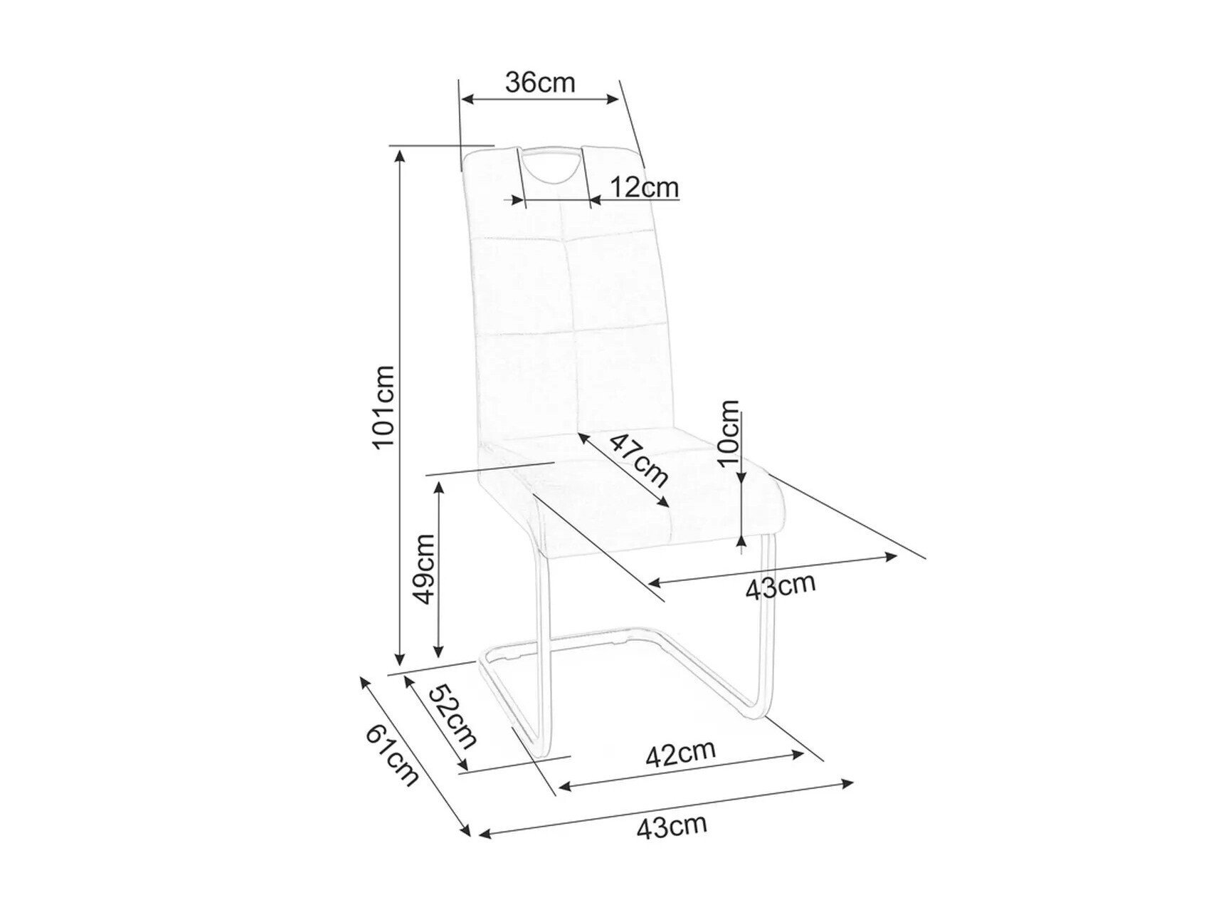 Chaise Detroit 724 (Beige)