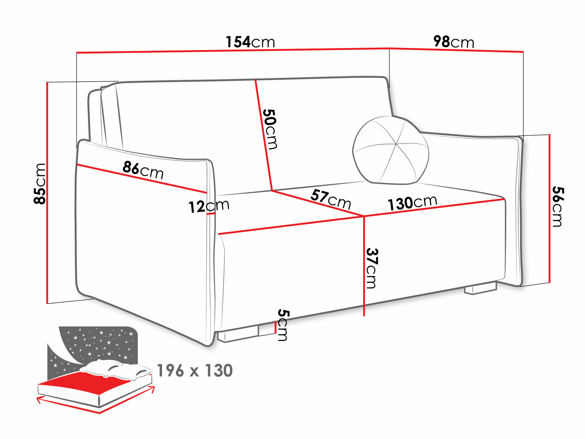Canapé convertible Velven III (Soul 1)