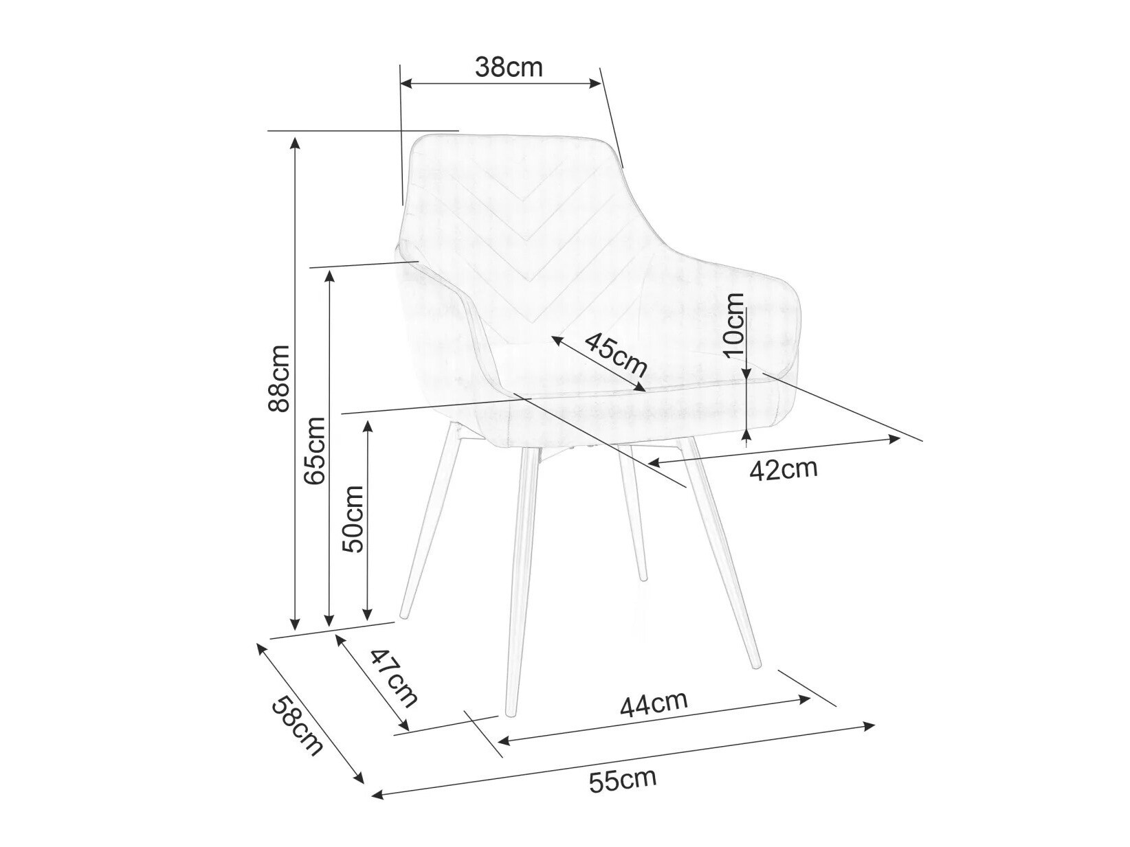 Chaise Detroit 734 (Noir)