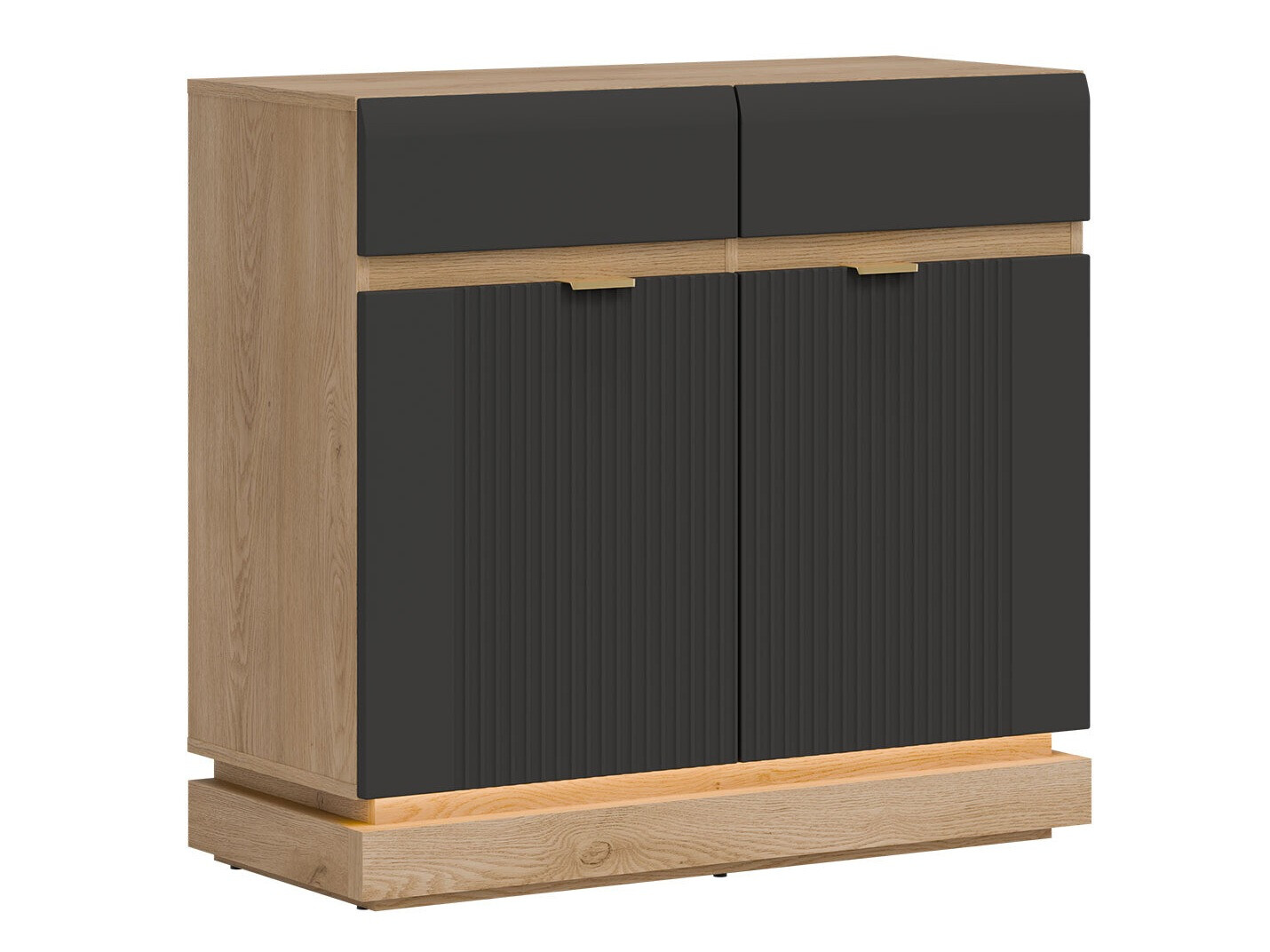 Commode Teselbu 102 (Anthracite + Chêne)