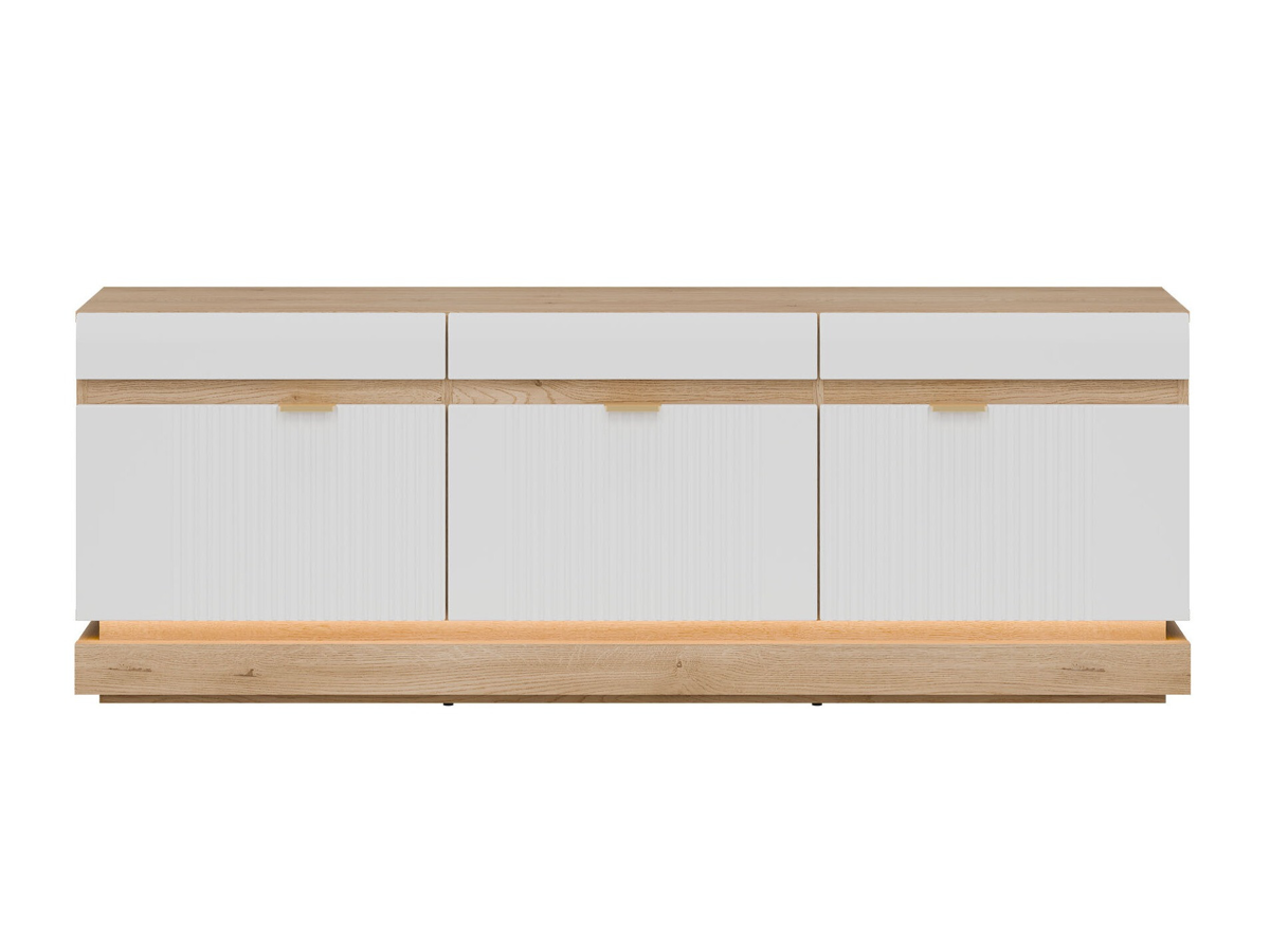 Meuble TV Teselbu 100 (Blanc + Chêne Torro)