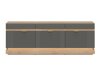 Meuble TV Teselbu 100 (Gris + Chêne Torro)