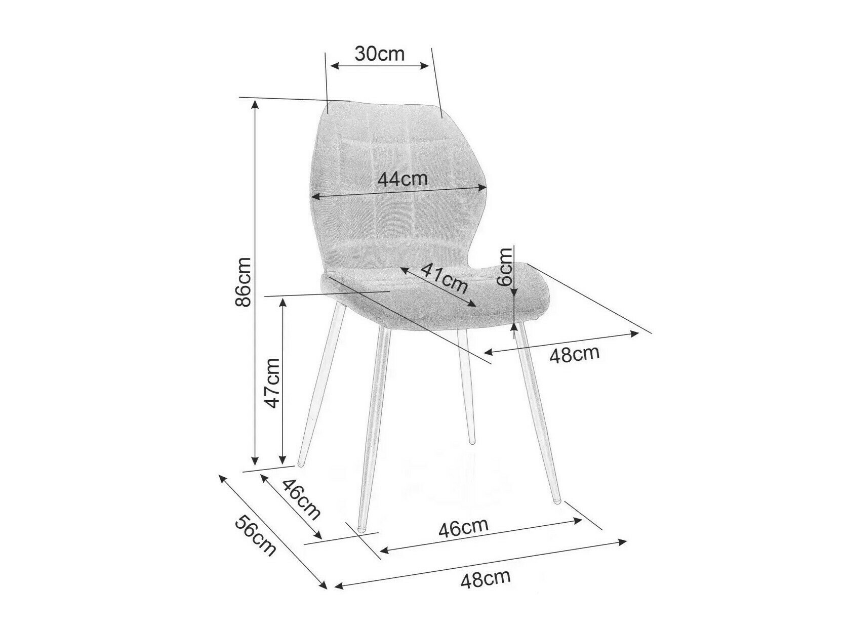 Chaise Detroit 736 (Gris)