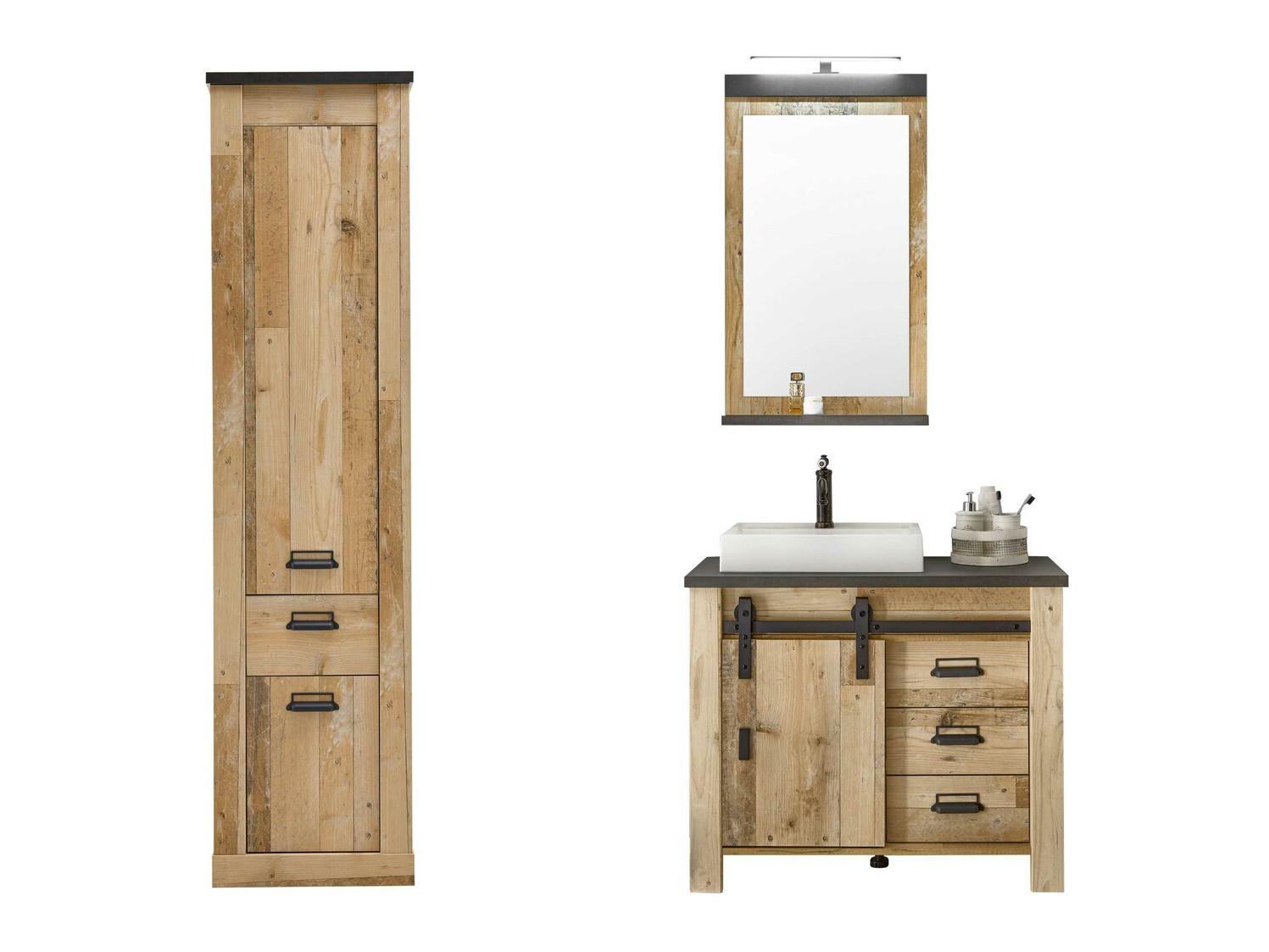 Ensemble de salle de bain Cirtale 136 (Arbre âgé + Anthracite)