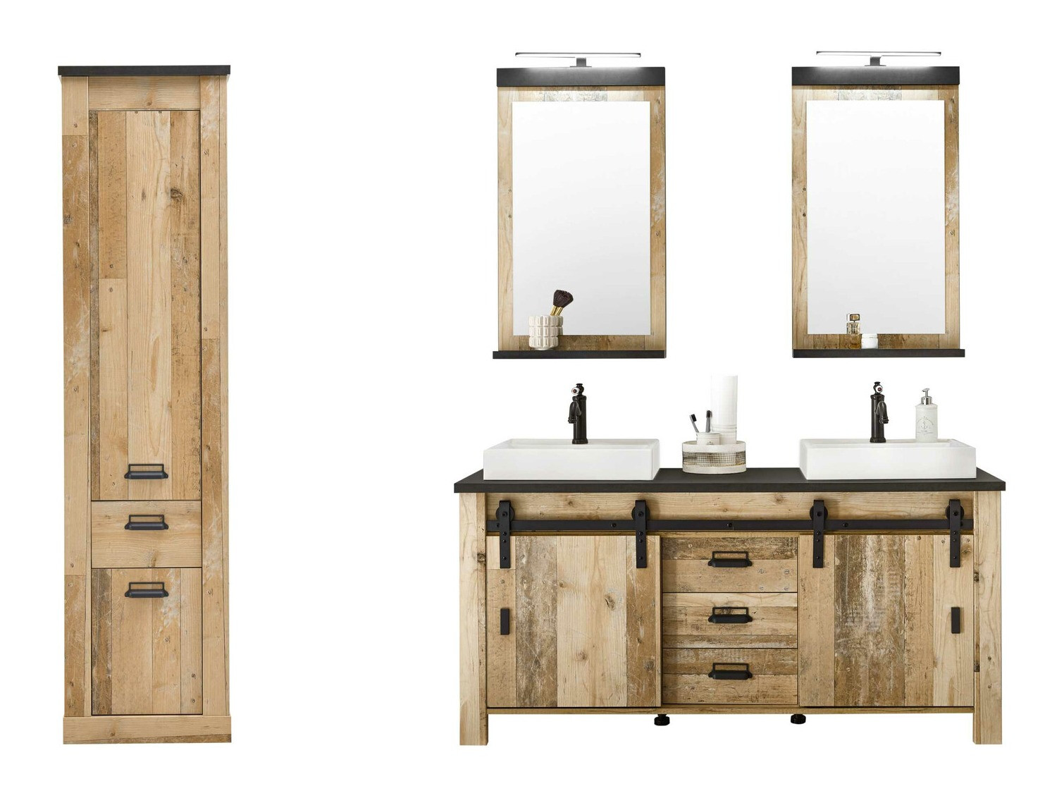 Ensemble de salle de bain Cirtale 137 (Arbre âgé + Anthracite)