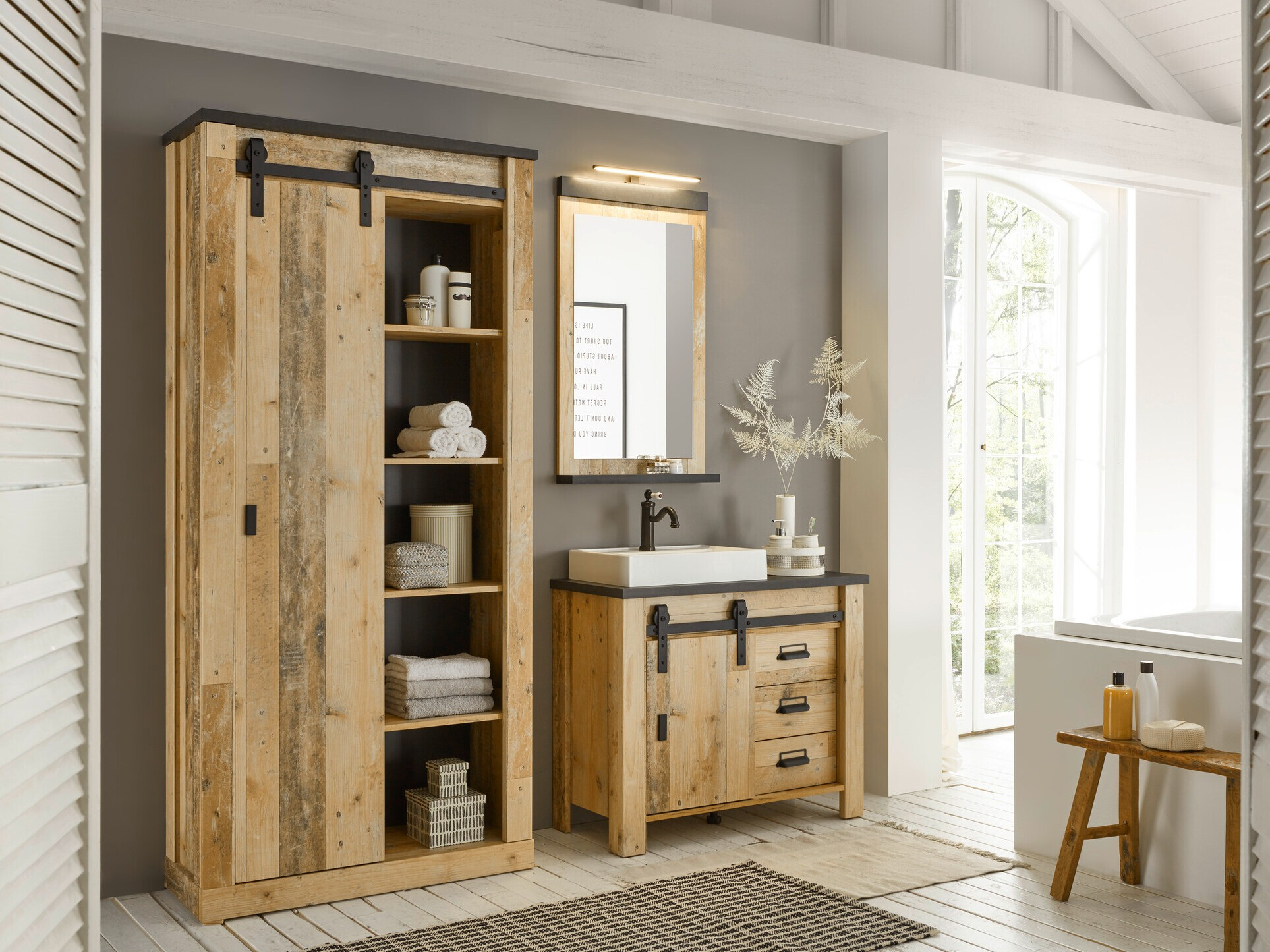 Ensemble de salle de bain Cirtale 139 (Arbre âgé + Anthracite)