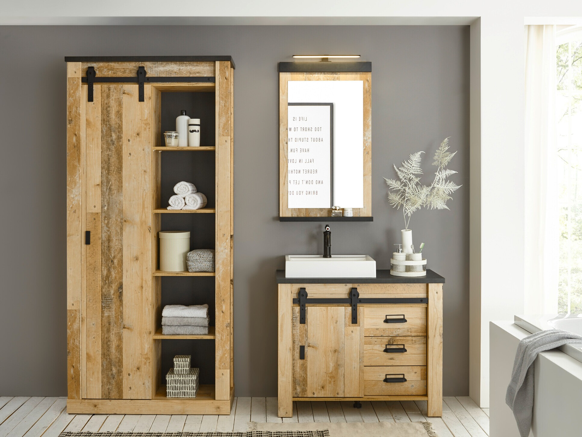 Ensemble de salle de bain Cirtale 139 (Arbre âgé + Anthracite)