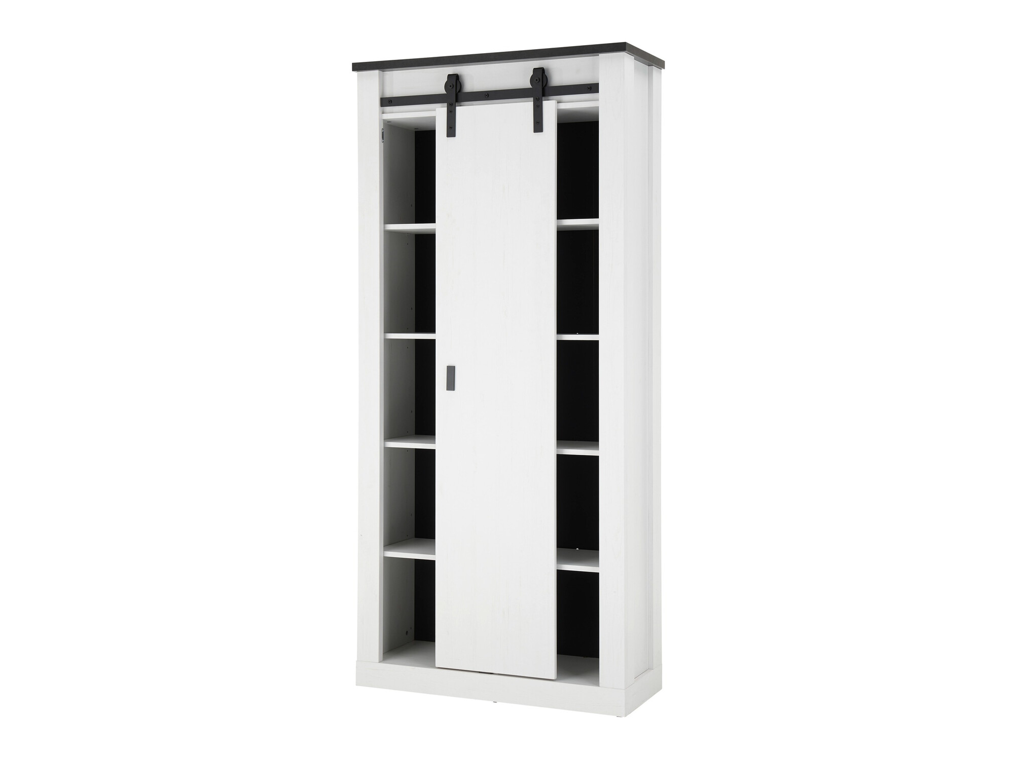 Ensemble de salle de bain Cirtale 140 (Pin blanchi + Anthracite)