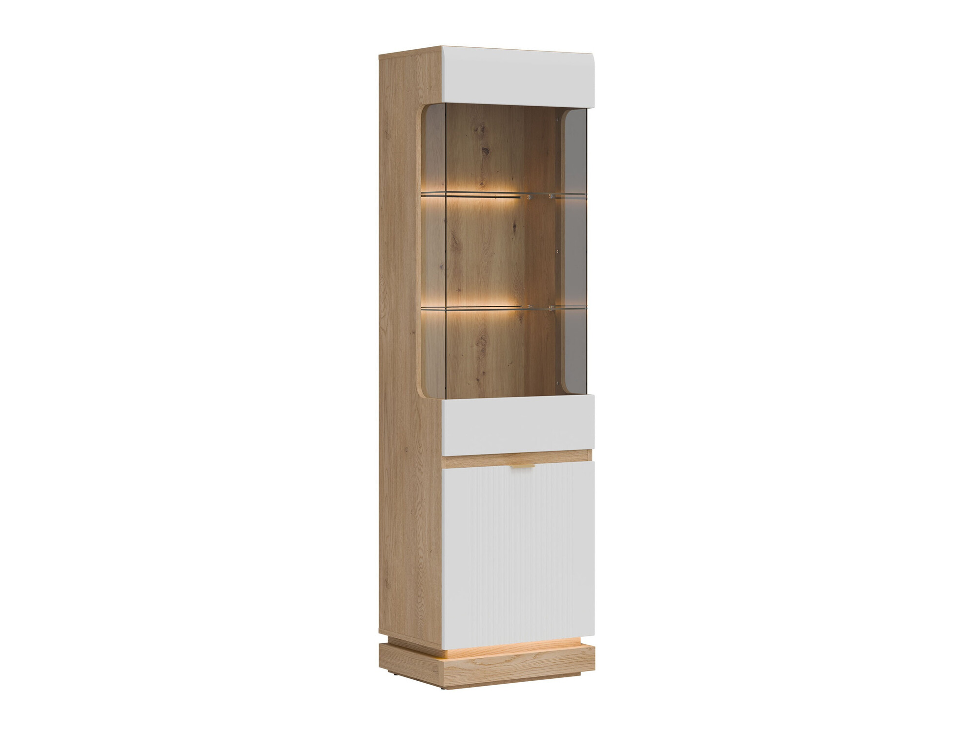 Étagère Teselbu 109 (Blanc + Chêne)