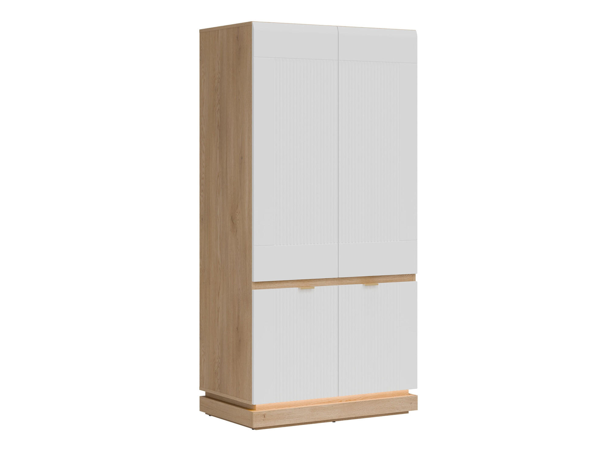 Armoire Teselbu 113 (Blanc + Chêne)