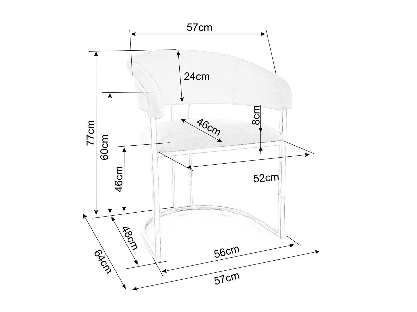 Chaise Detroit 740 (Beige)