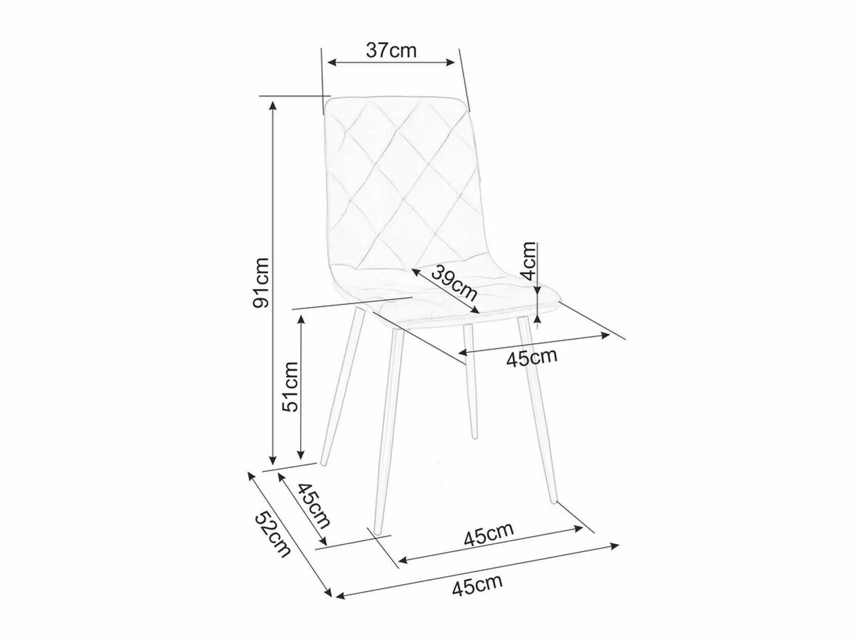 Chaise Detroit 741 (Noir)