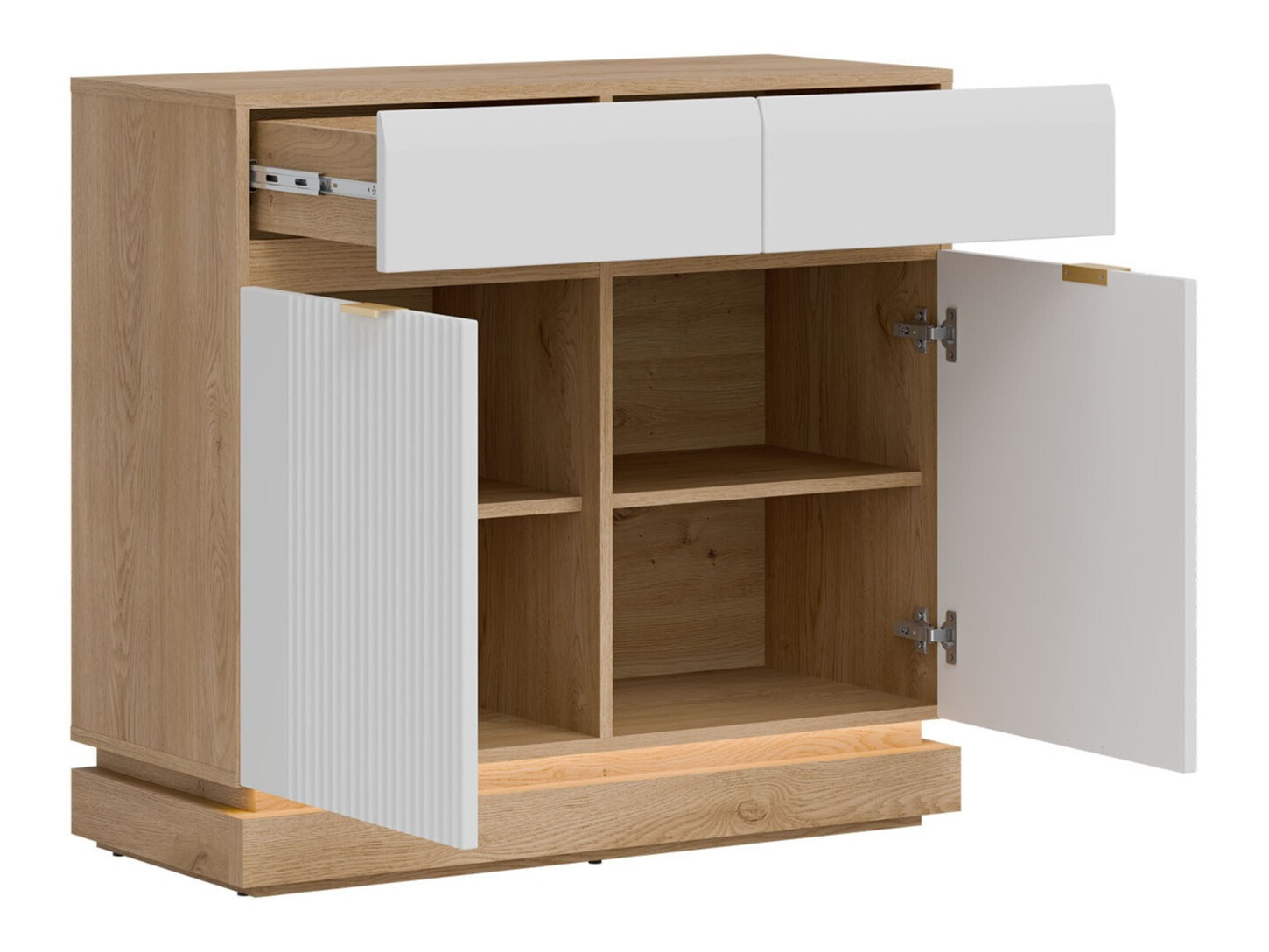 Ensemble de chambre Teselbu 117 (Blanc + Chêne)