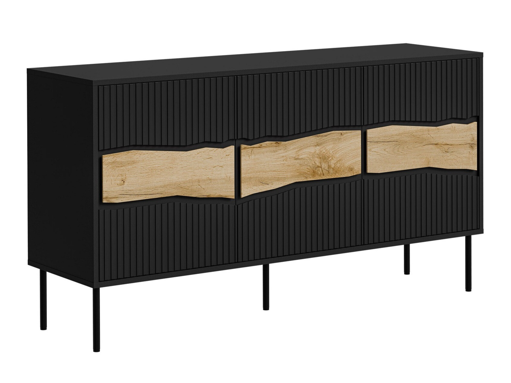 Buffet Monevare 100 (Noir + Chêne wotan)