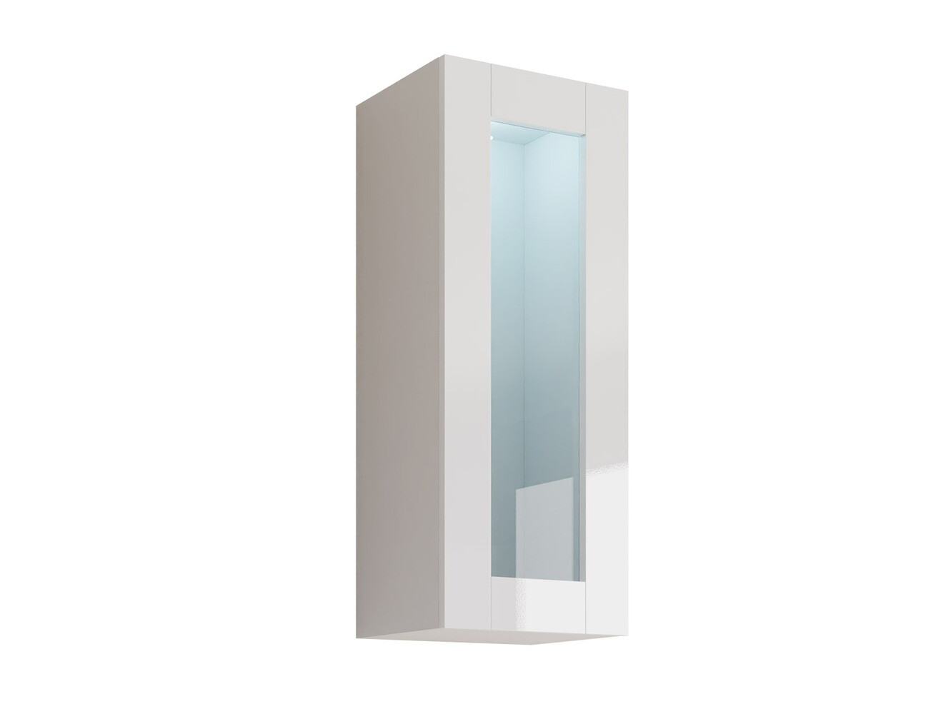 Armoire murale Vilrin VII (Blanc + Blanc brillant)