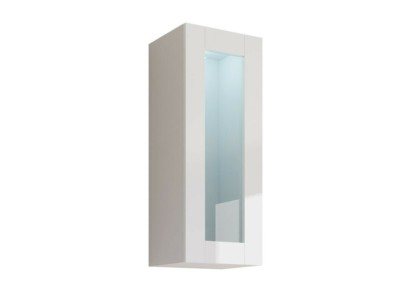Armoire murale Vilrin VII (Blanc + Blanc brillant)