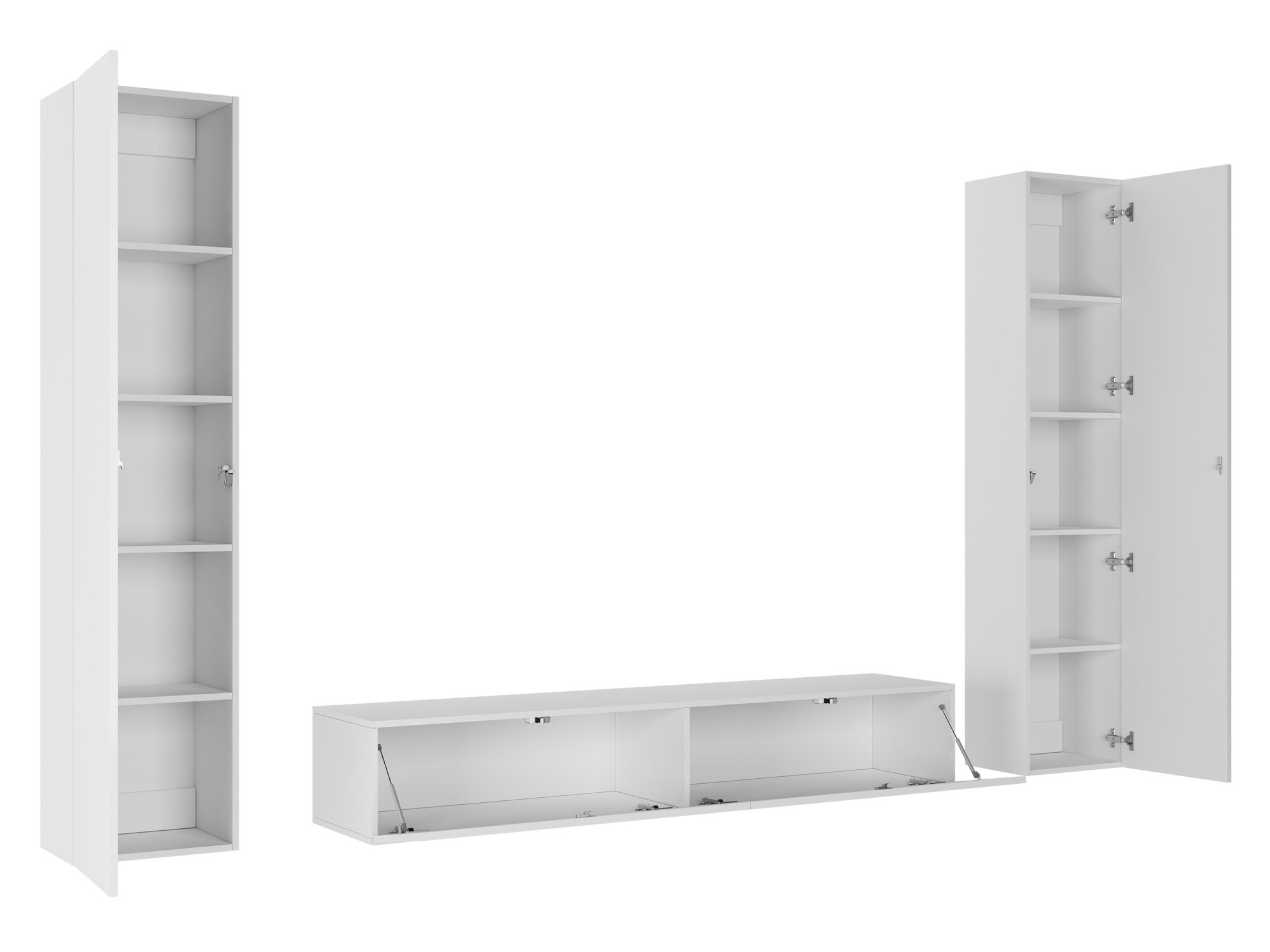 Ensemble de salon Vilrin II (Blanc + Blanc brillant)