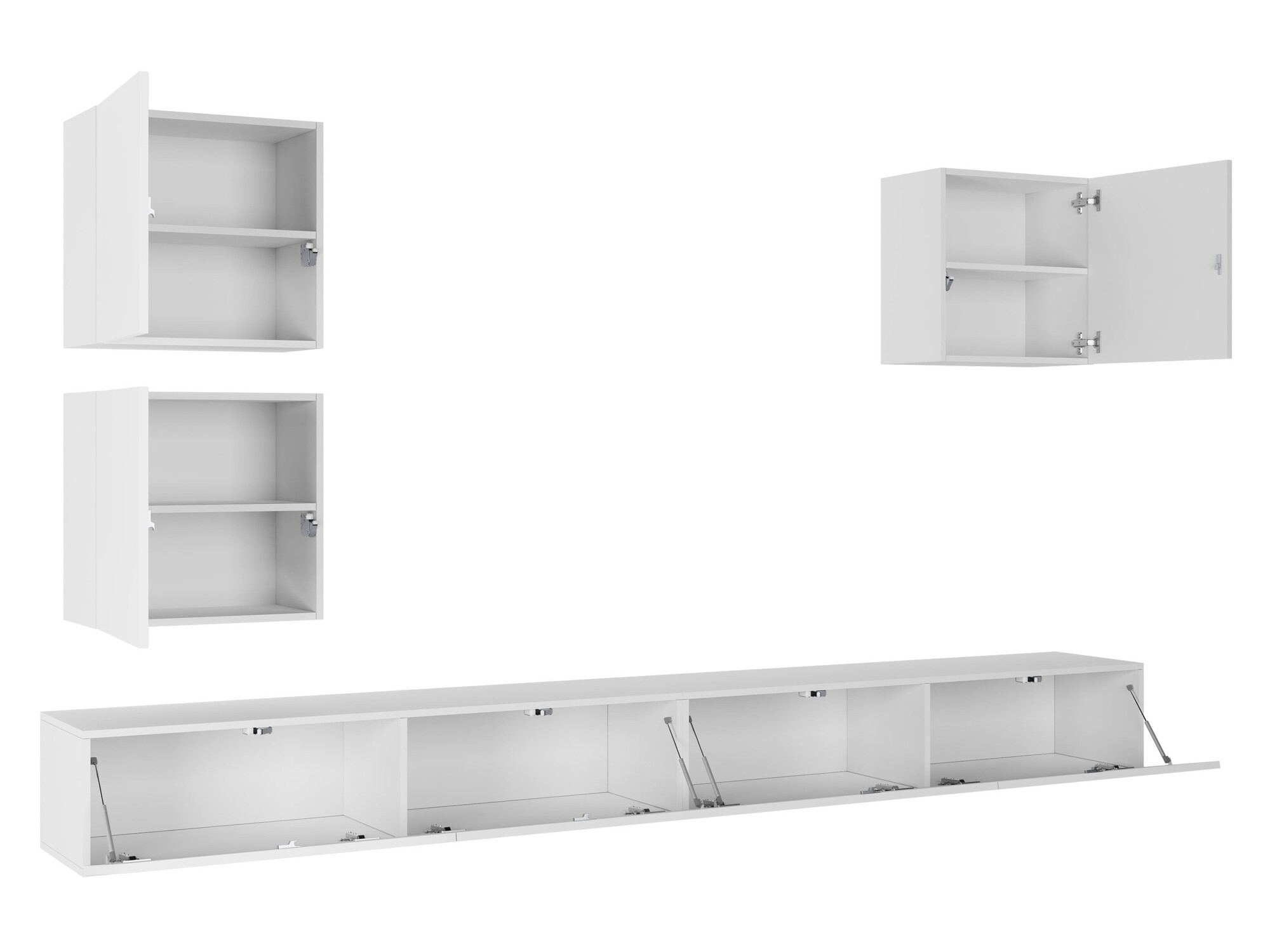 Ensemble de salon Vilrin III (Blanc + Blanc brillant)