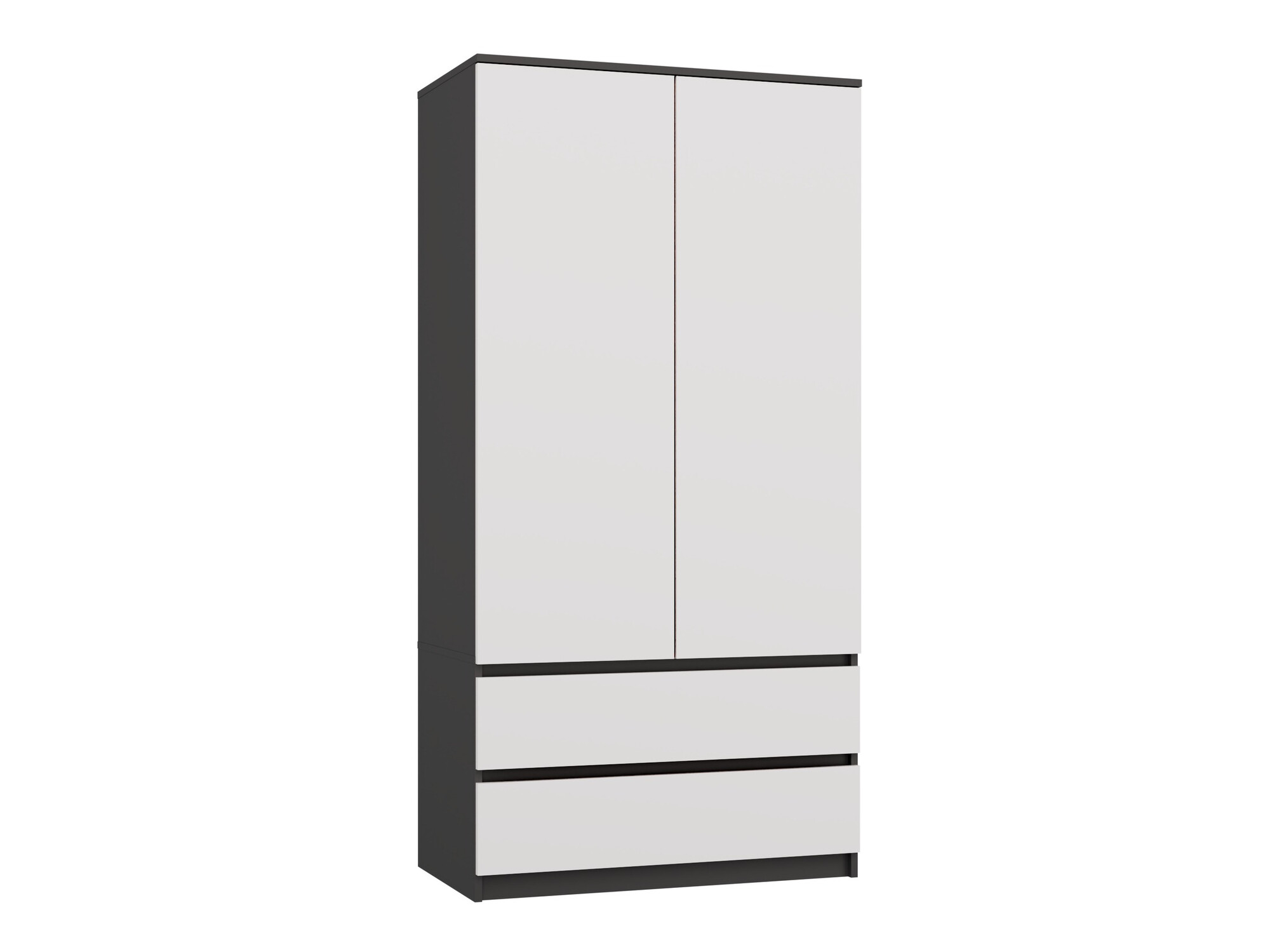 Armoire Elbvelu 116 (Blanc + Anthracite)