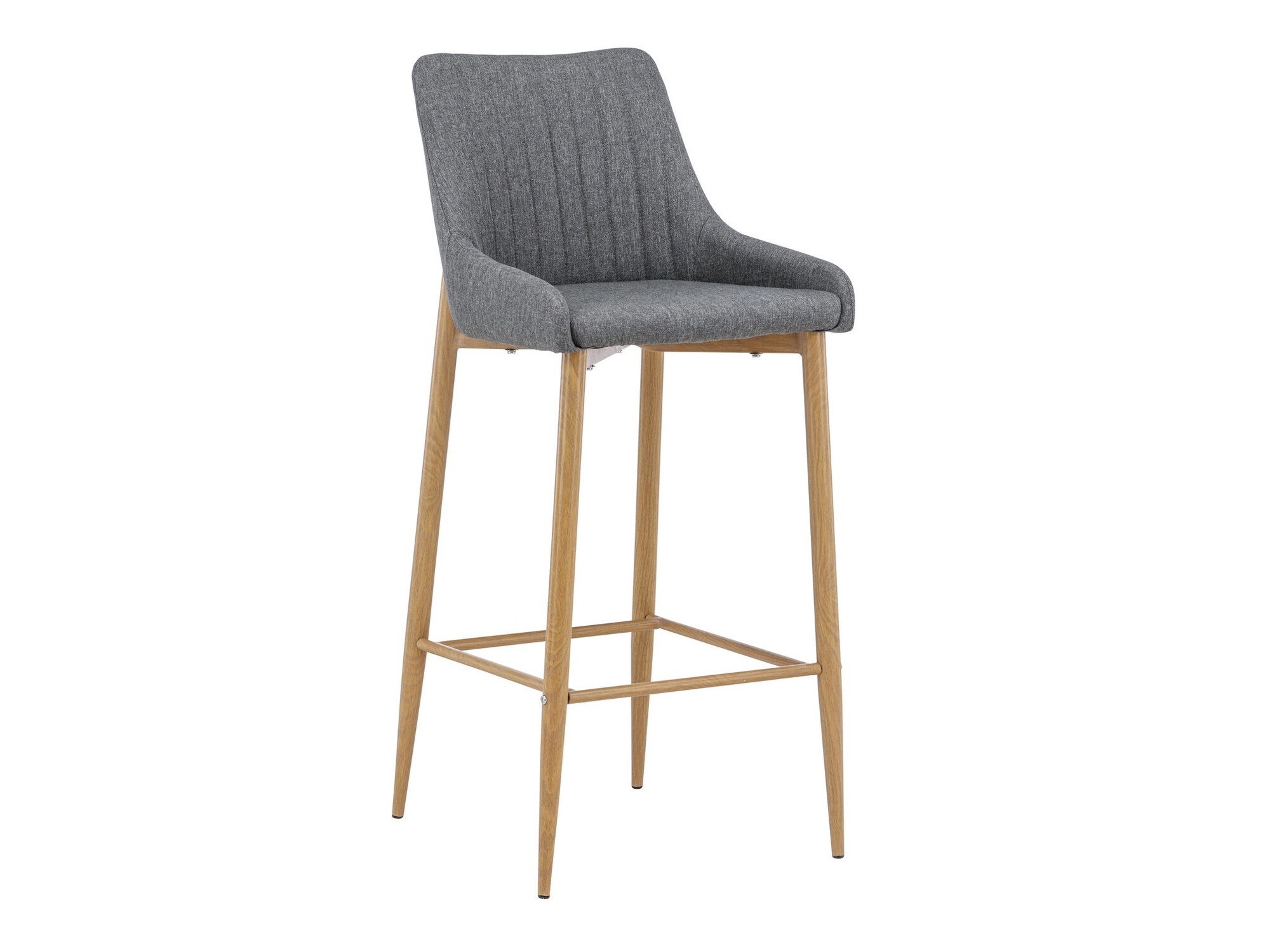 Chaise de bar Dallas 2647 (Gris foncé + Chêne)