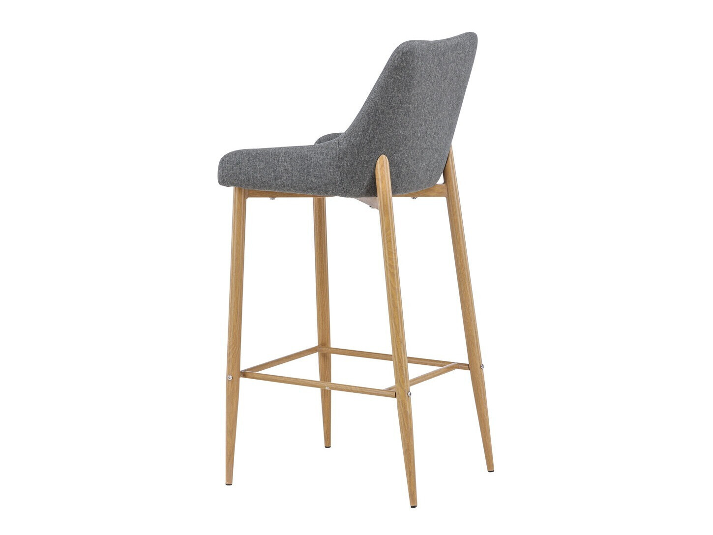 Chaise de bar Dallas 2647 (Gris foncé + Chêne)