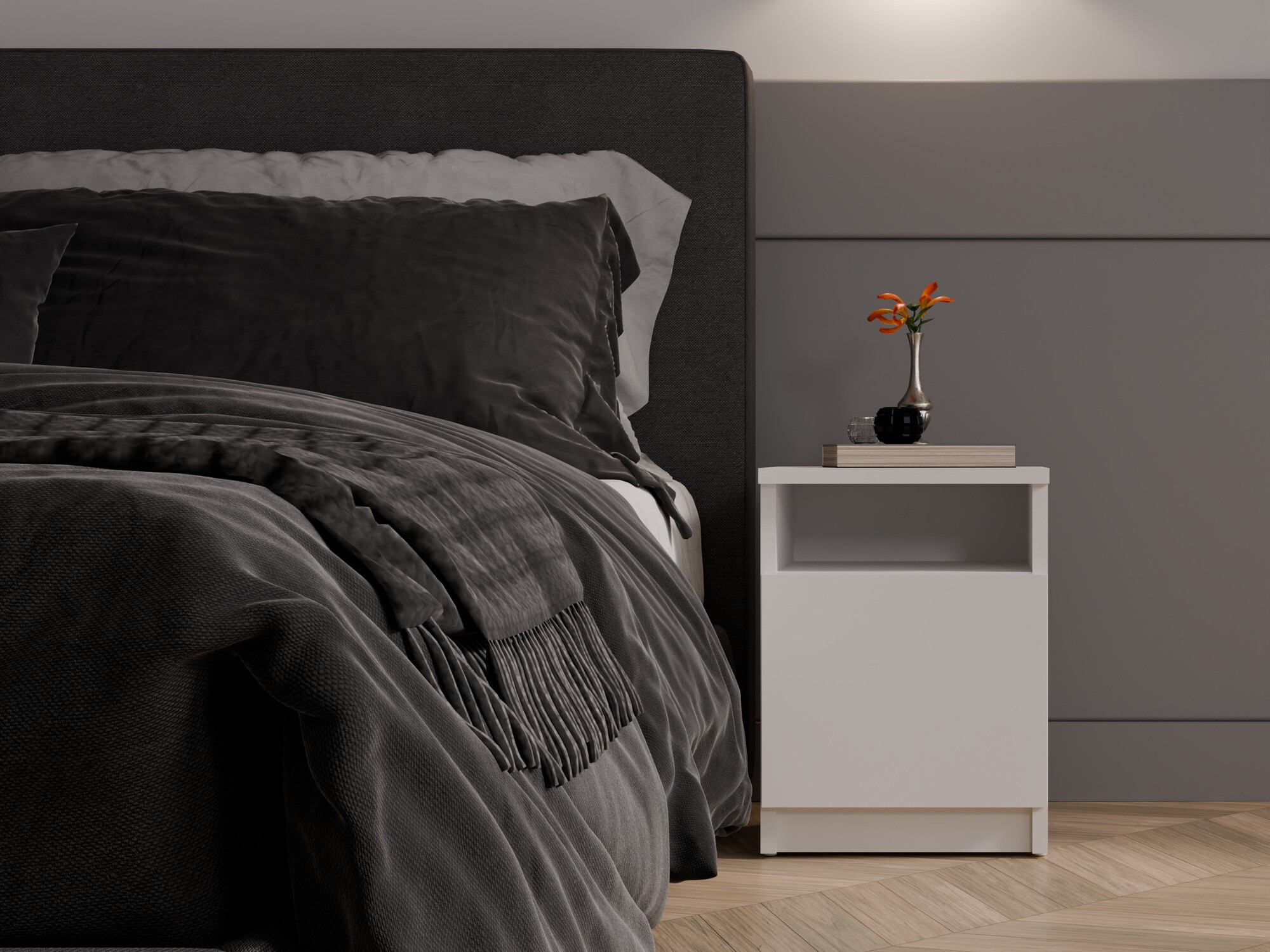 Table de chevet Mandeville 305 (Blanc)