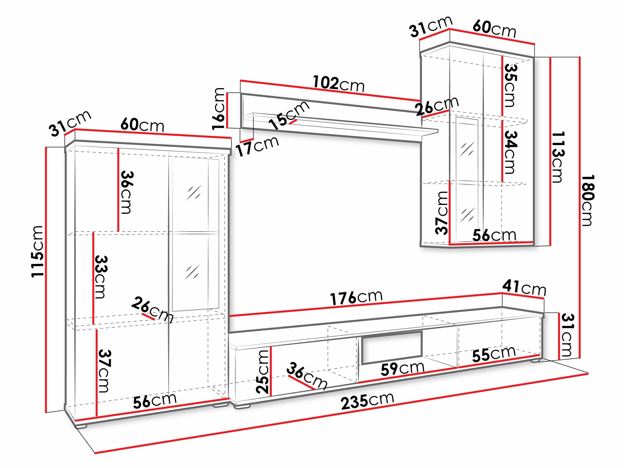 Ensemble de salon Genio (Blanc)