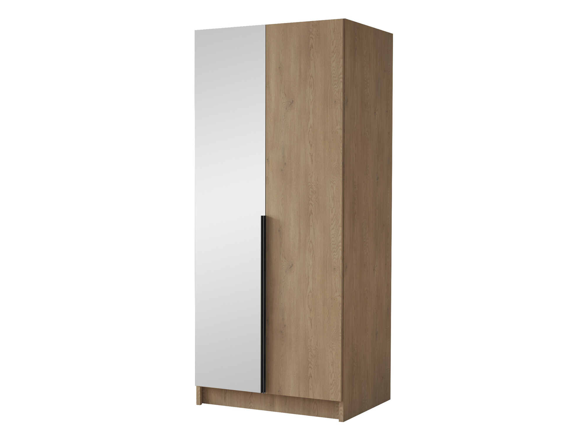 Armoire Closico Staton II (Clair bois + Noir)