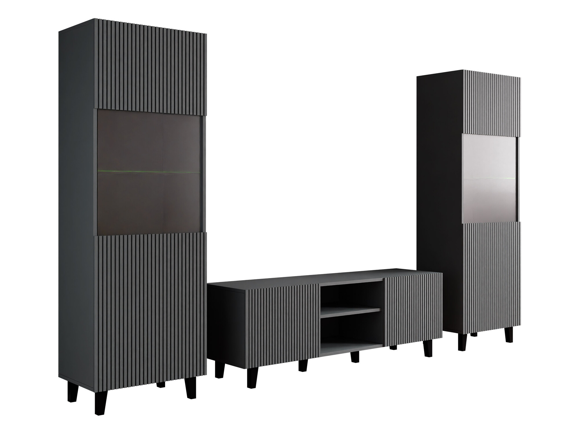 Ensemble de salon Comes (Anthracite)